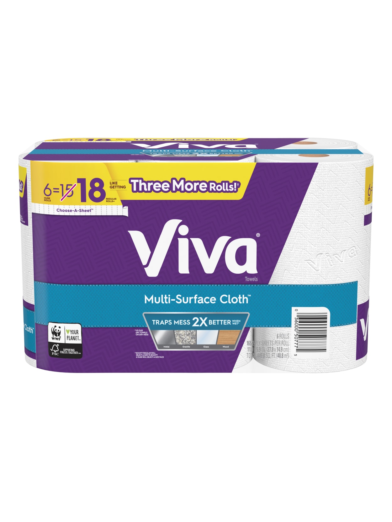 Viva Multi Surface Choose A Sheet Towels 6pk Office Depot