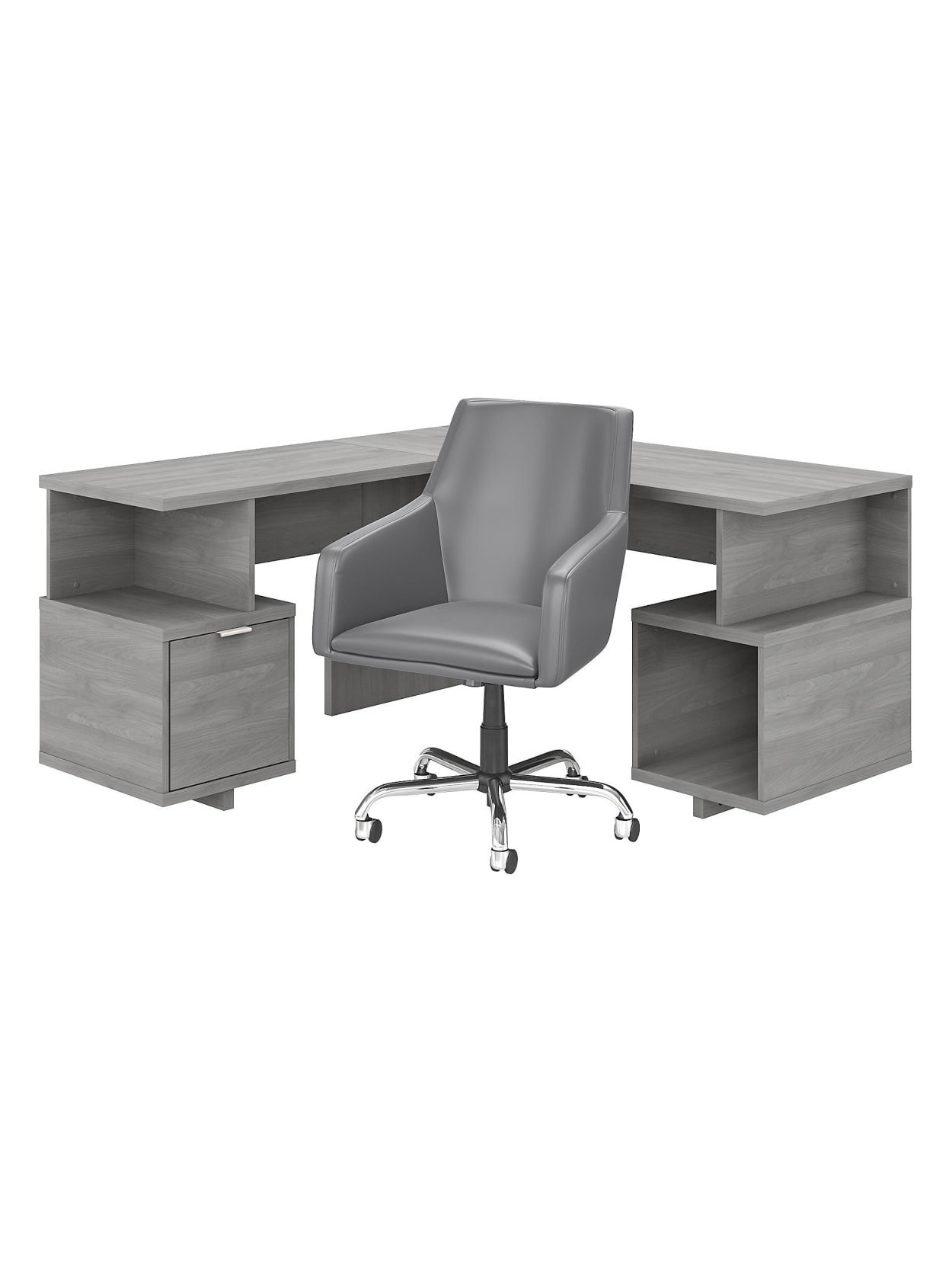 Bush Madison Ave 60 L Deskchair Gray Office Depot bush industries