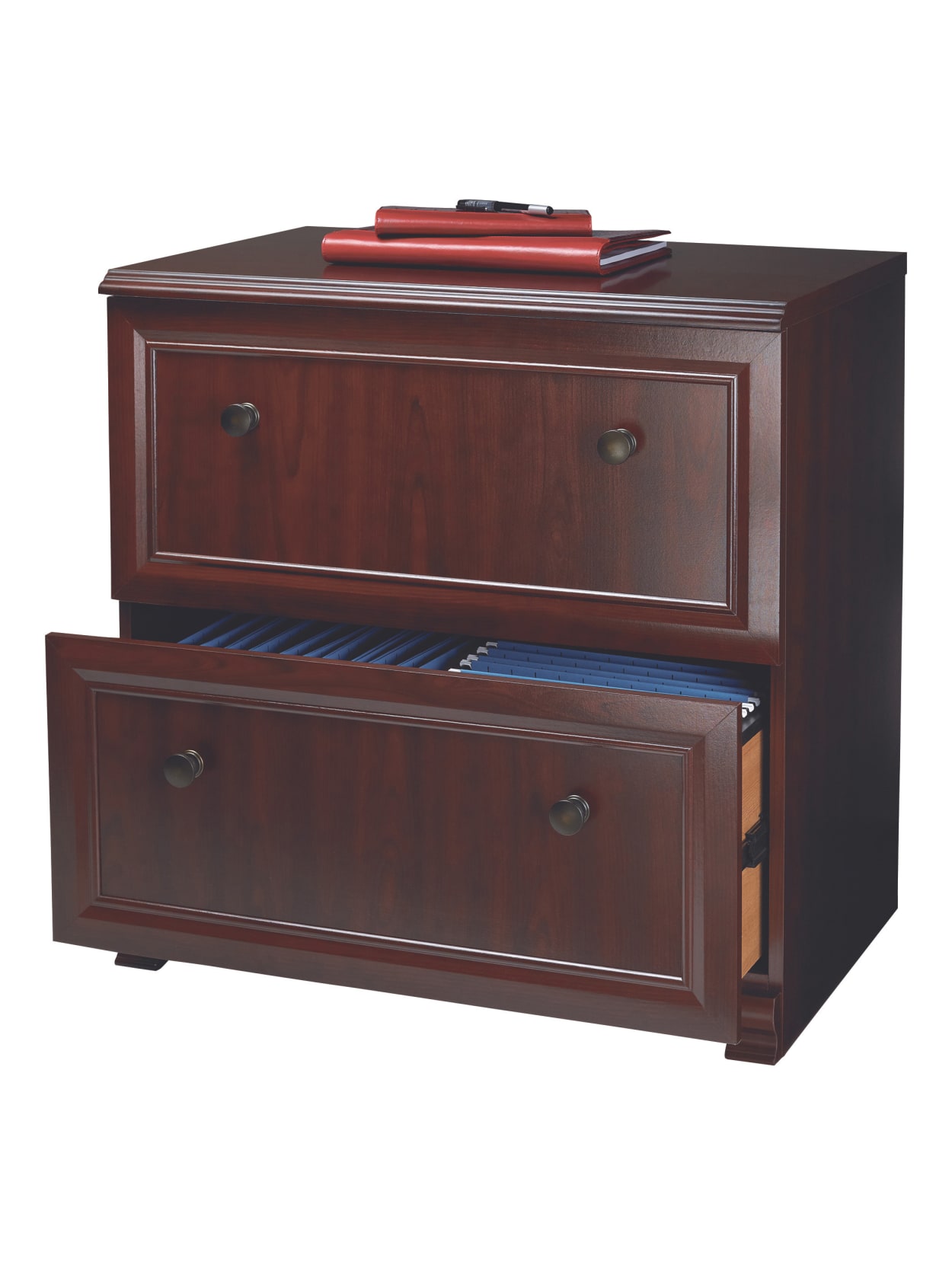 Realspace Broadstreet File Cabinet Cherry Office Depot