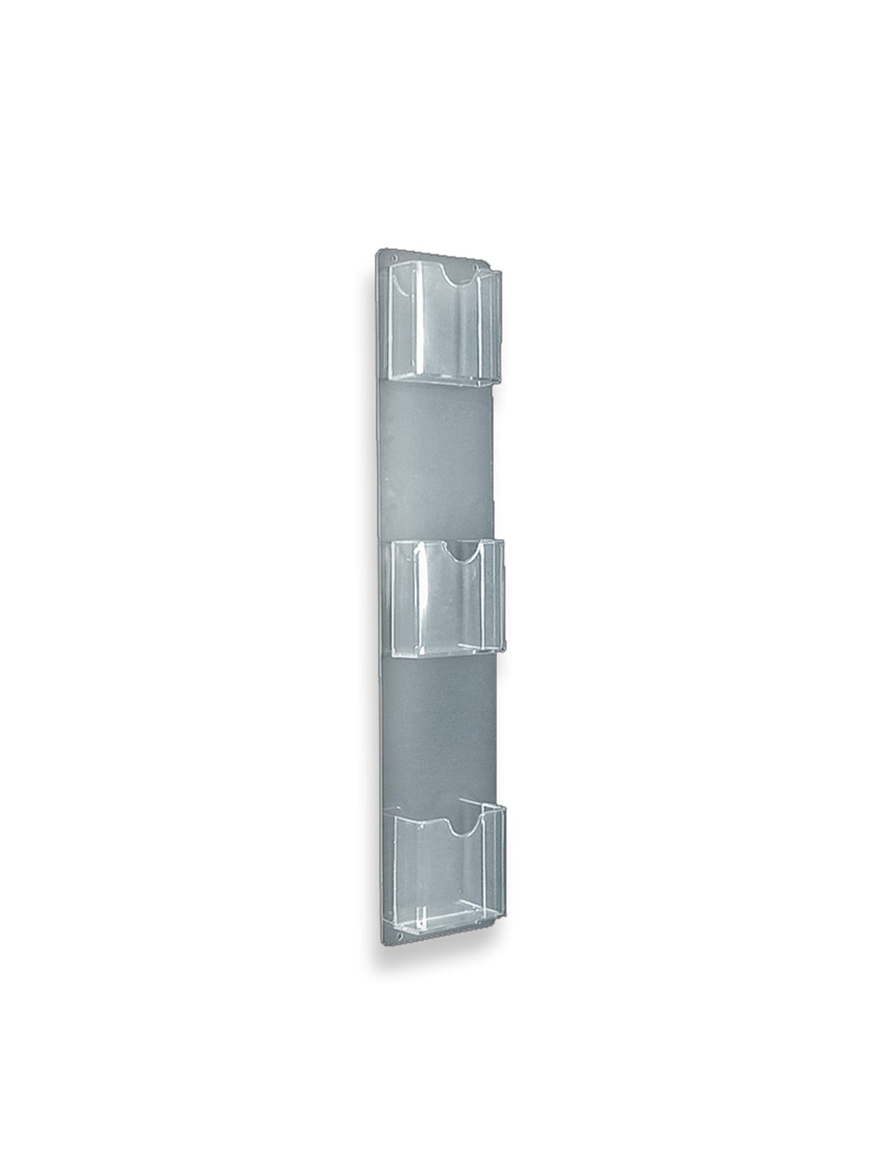 Azar Displays Wall Mount Brochure Holders Trifold 3 Pockets Acrylic 26 X 5 12 Pack Of 2 Office Depot