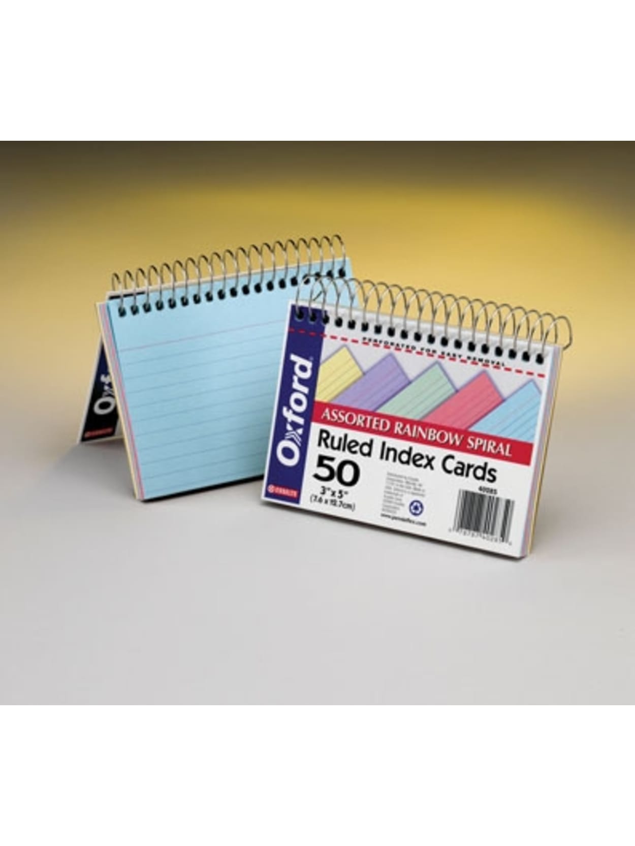 Oxford Spiral Bound 3 X 5 Index Cards 3 X 5 Assorted Paper Recycled 1each Office Depot