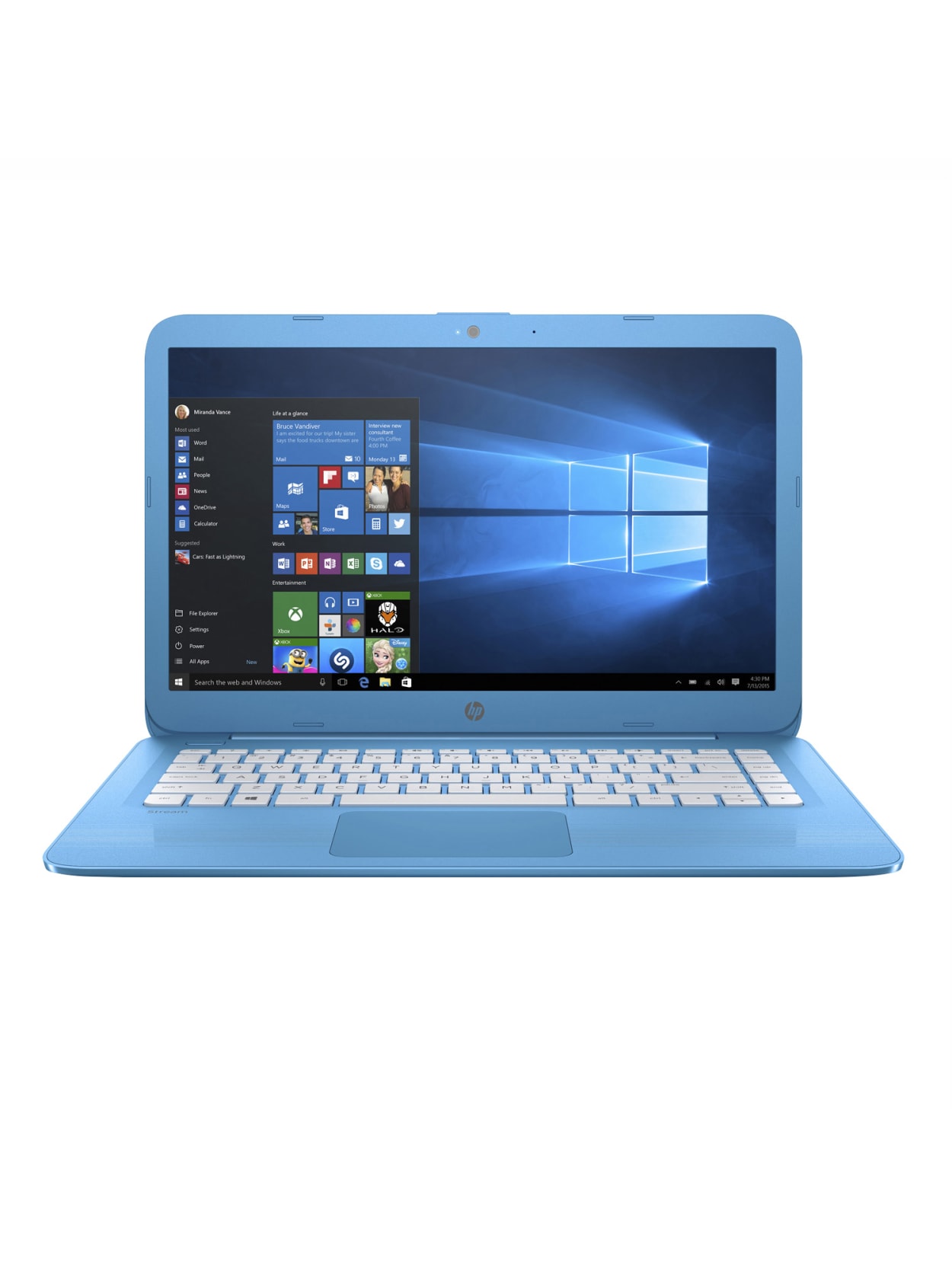 Hp Stream 14 Cb170nr Laptop 14 Screen Intel Celeron 4gb Memory 64gb Emmc Windows 10 S Office Depot