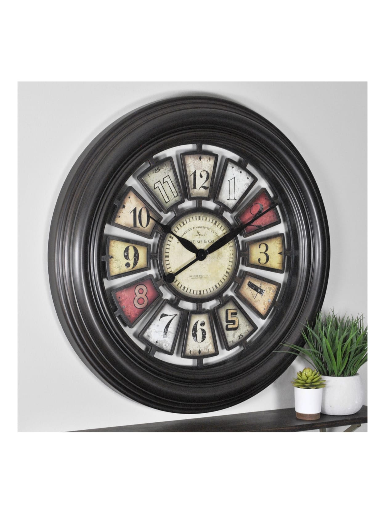 Firstime And Co Industrial Chic Wall Clock Oil Rubbed Bronze Office Depot
