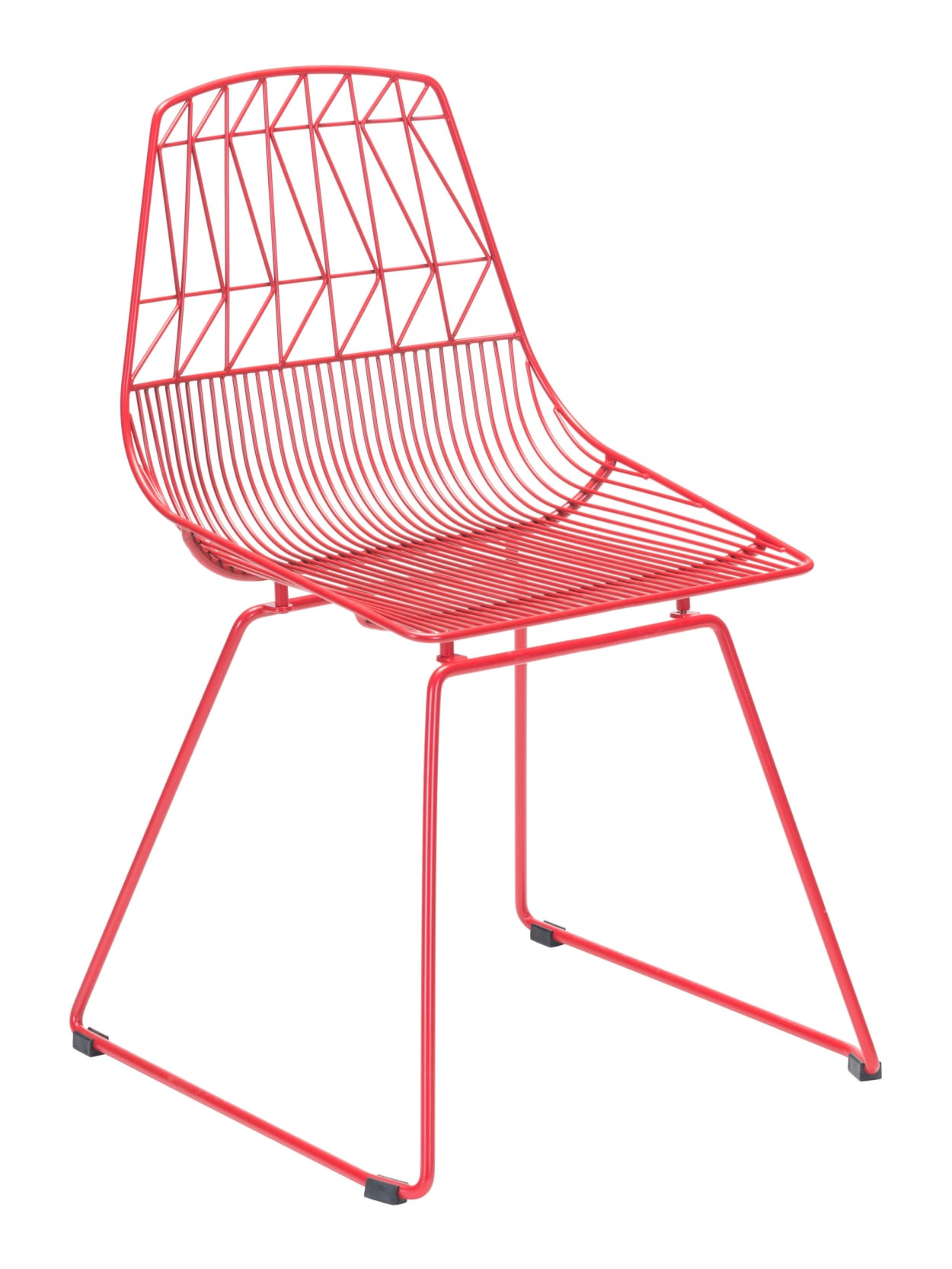 Zuo Modern Brody Outdoor Chairs Red 2pk Office Depot