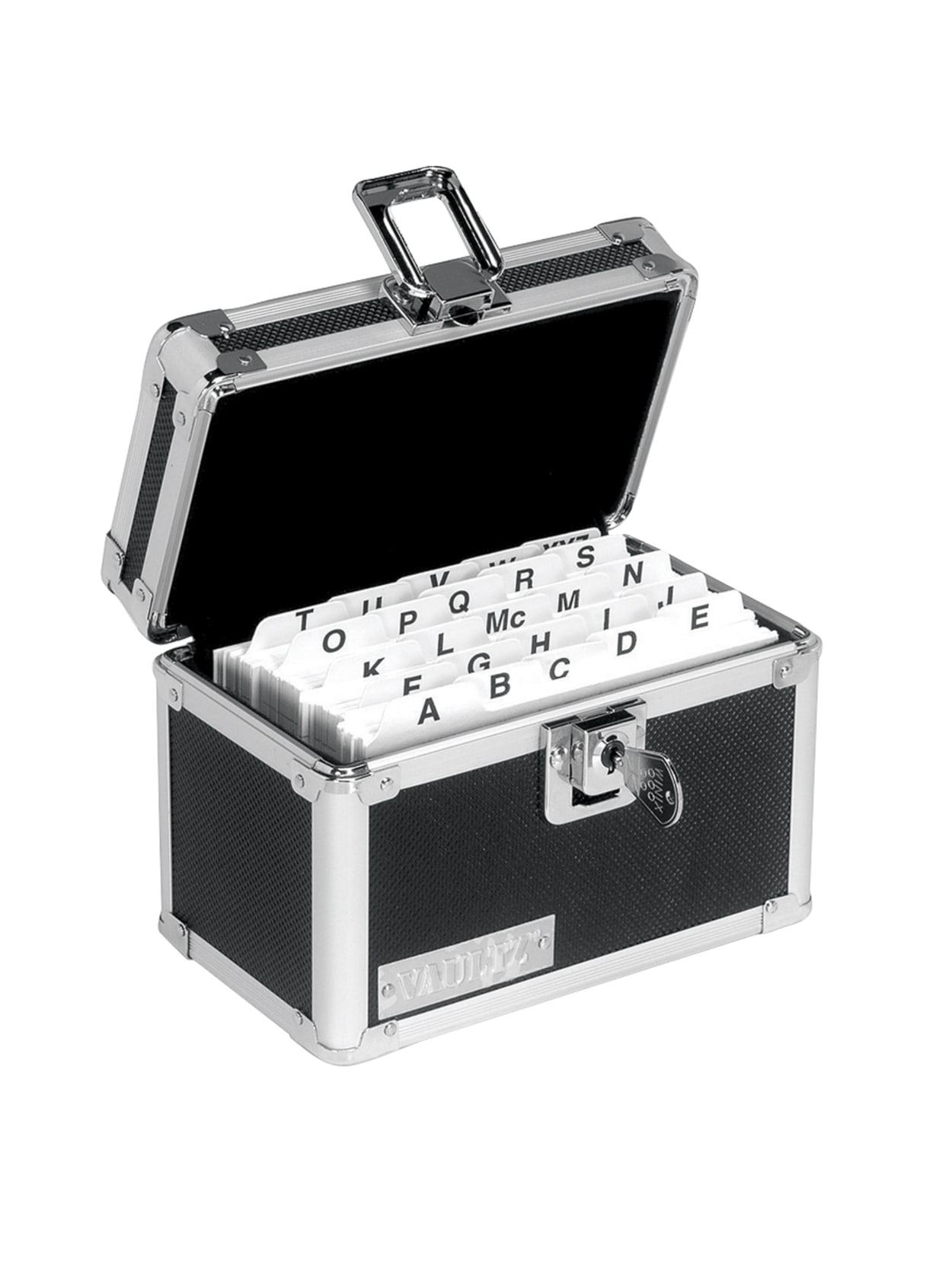Vaultz Locking Index Card Box 3 X 5 Black Office Depot