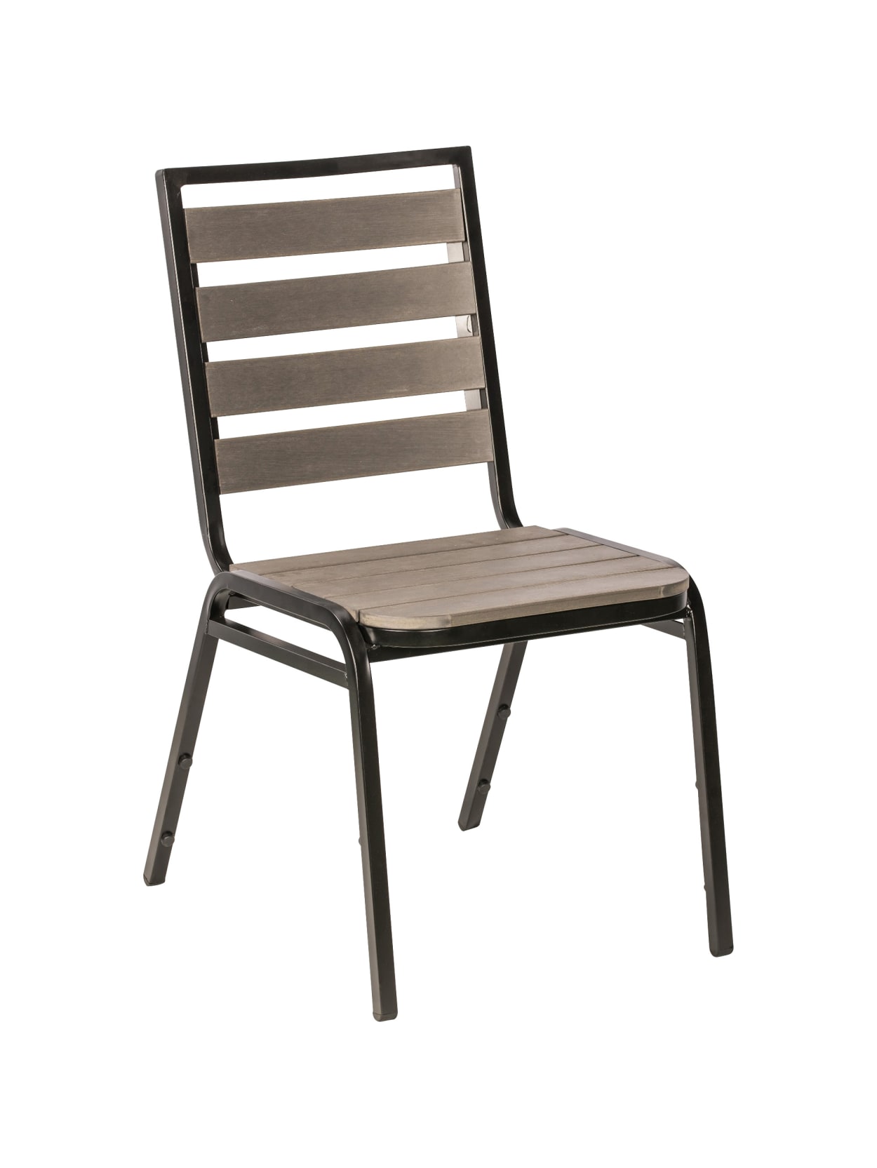 Lorell Faux Wood Outdoor Chairs Charcoalblack Set Of 4 Chairs Office Depot