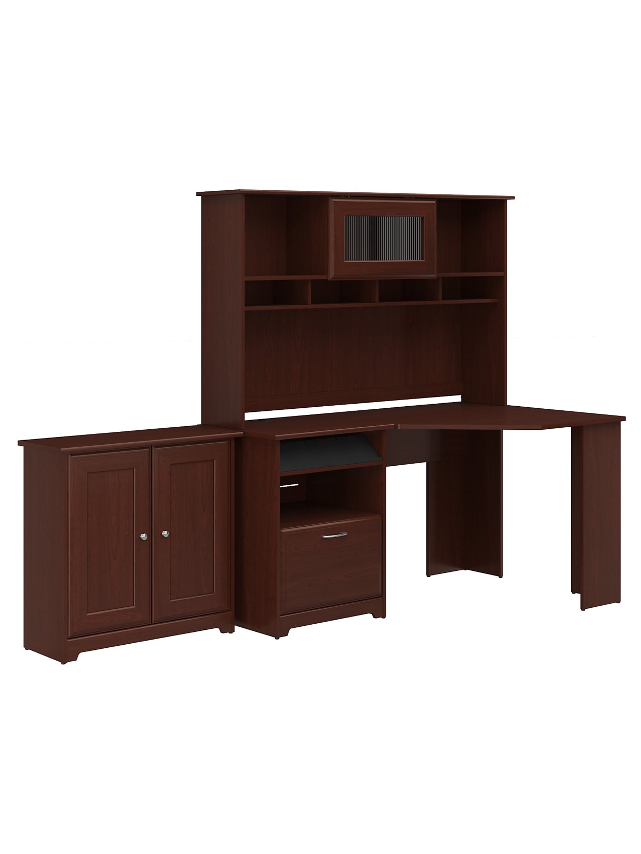 Bush Furniture Cabot Corner Desk With Hutch And Small Storage