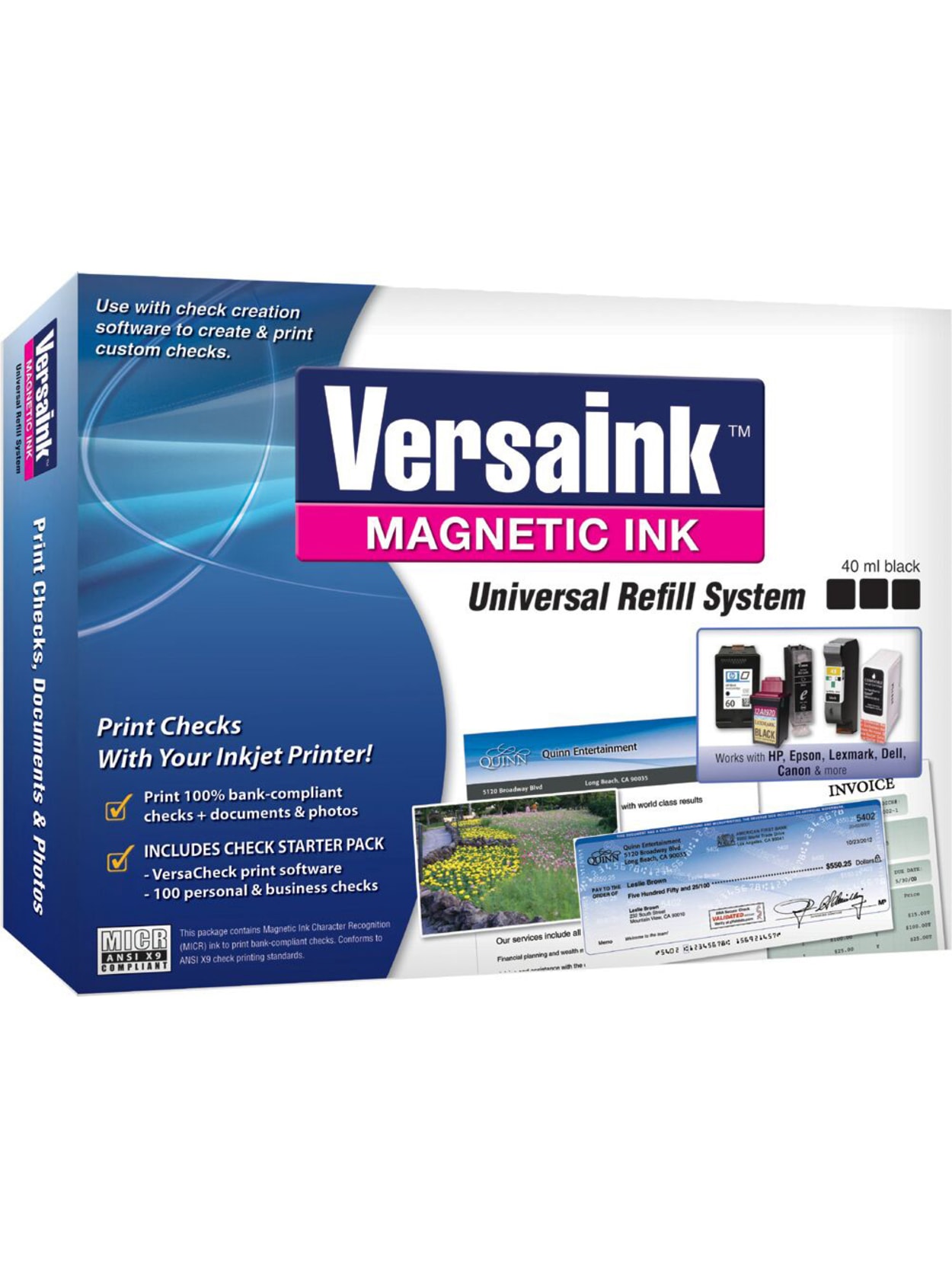 Versacheck Versaink Nano Universal Refill Kit Black Disc Office