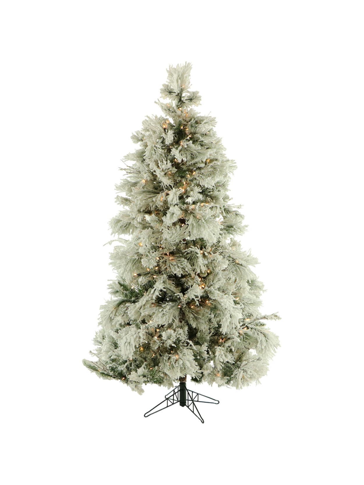 Fraser Hill Farm Snowy Alpine Christmas Trees 2 With Clear Lights