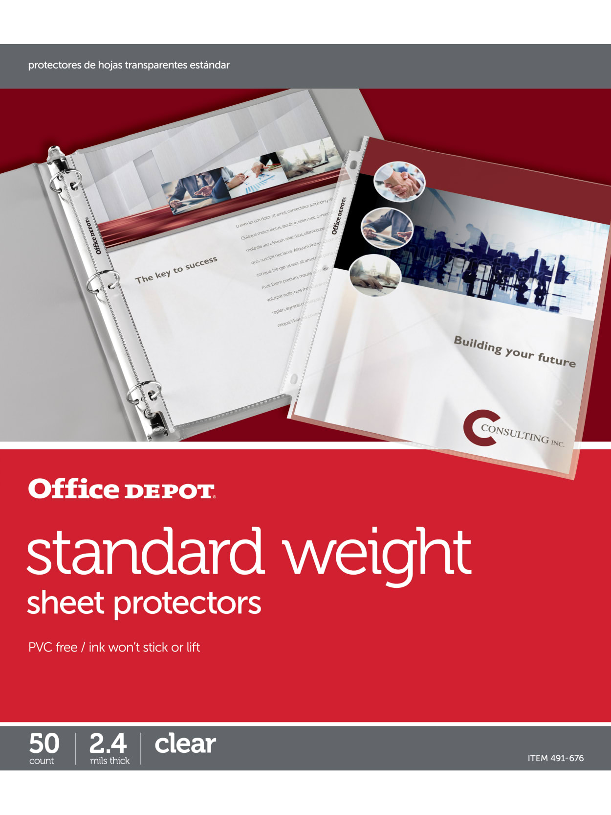 Office Depot Brand Standard Weight Sheet Protectors 8 12 X 11 Clear Pack Of 50 Office Depot