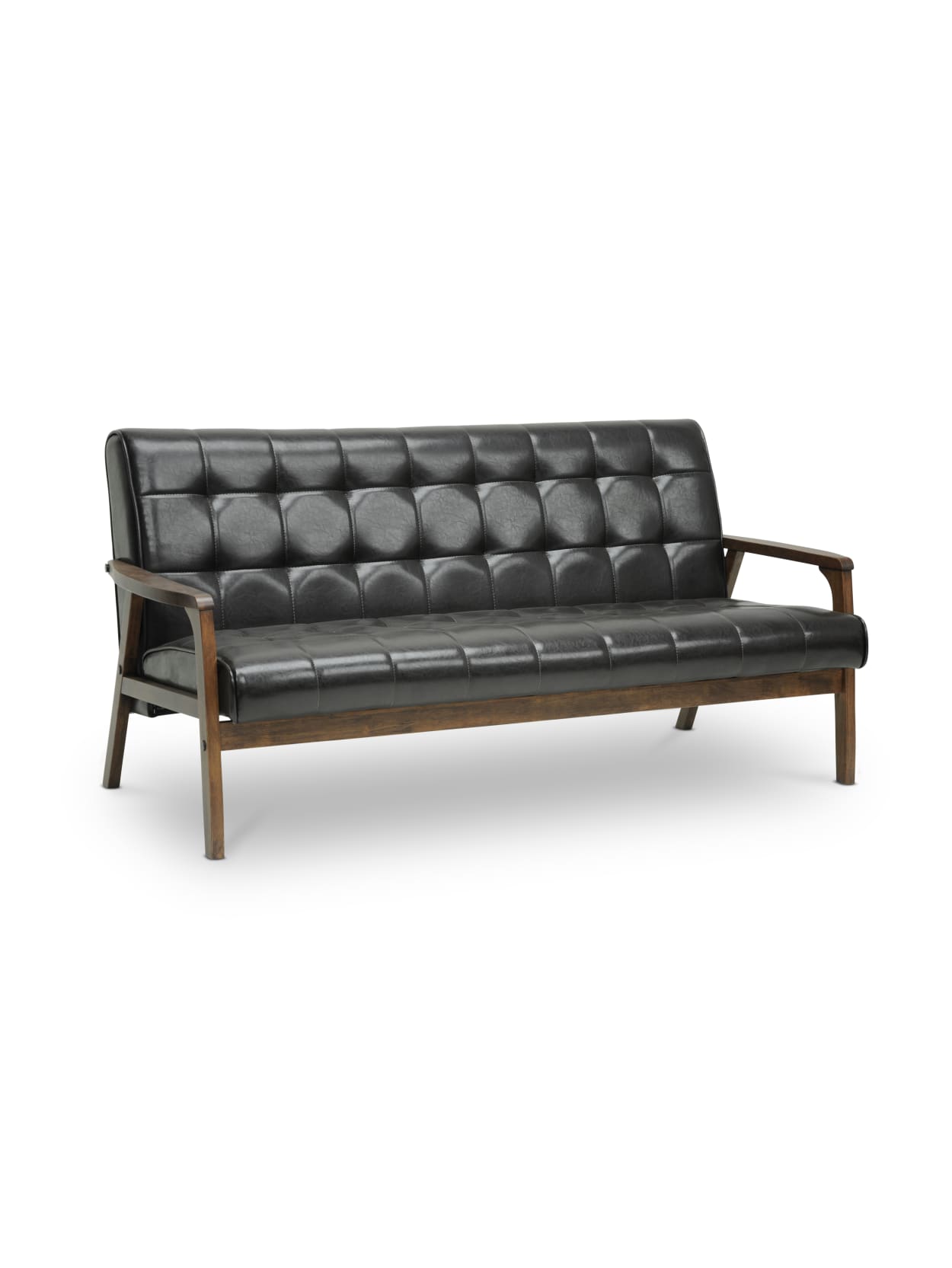 Baxton Studio Levin Sofa Brown Office Depot