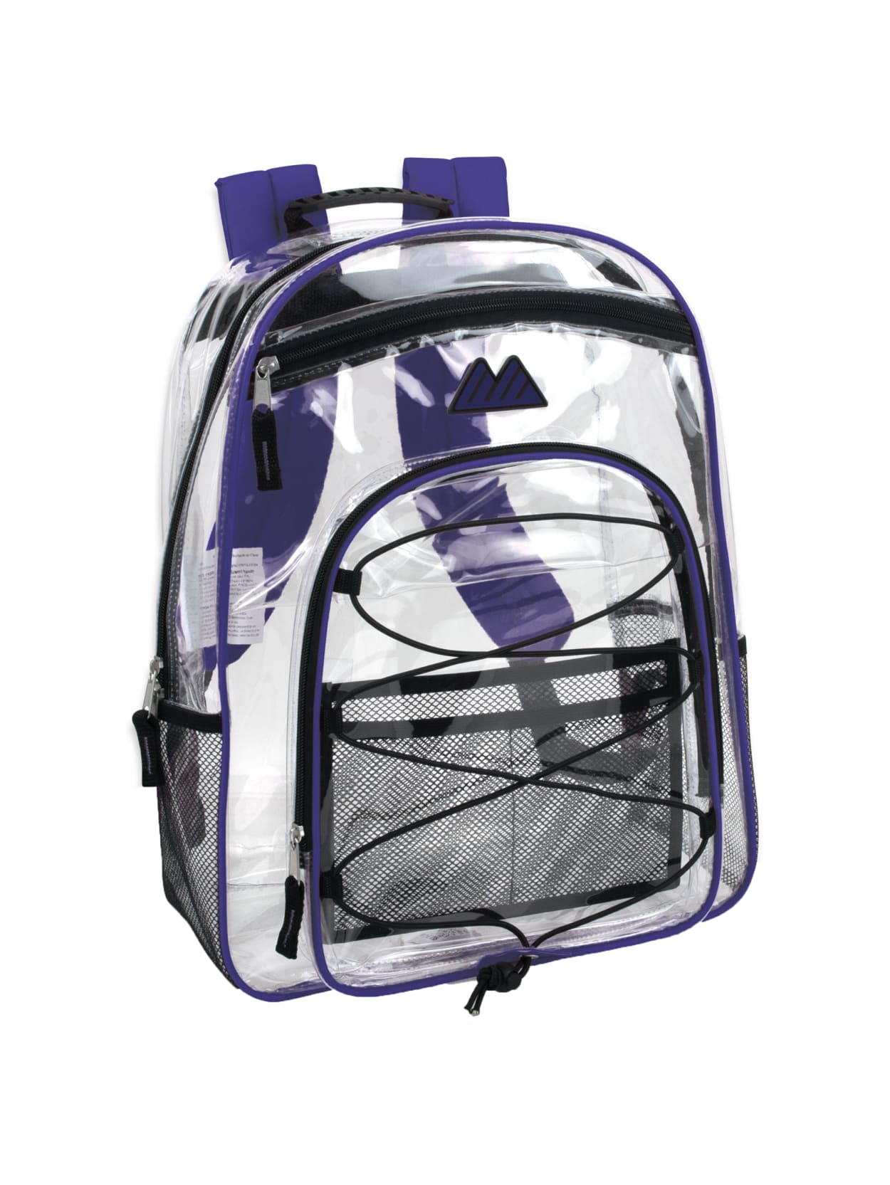 purple clear backpack