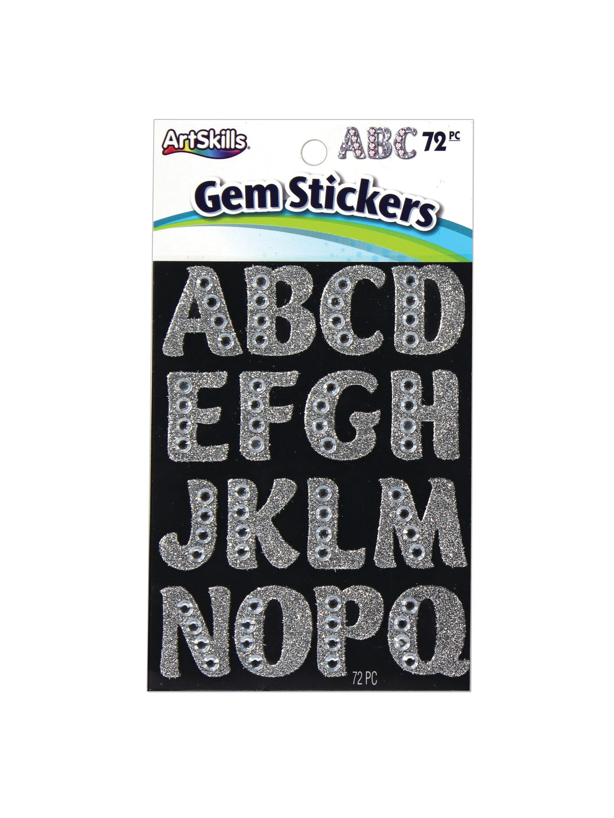 Artskills Gem Alphabet Stickers Large 1 14 Custom Silver Pack Of 72 Office Depot