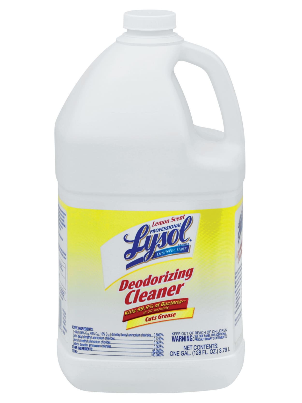 Lysol Professional Liquid Disinfectant Deodorizing Cleaner Lemon Scent 128 Oz Office Depot