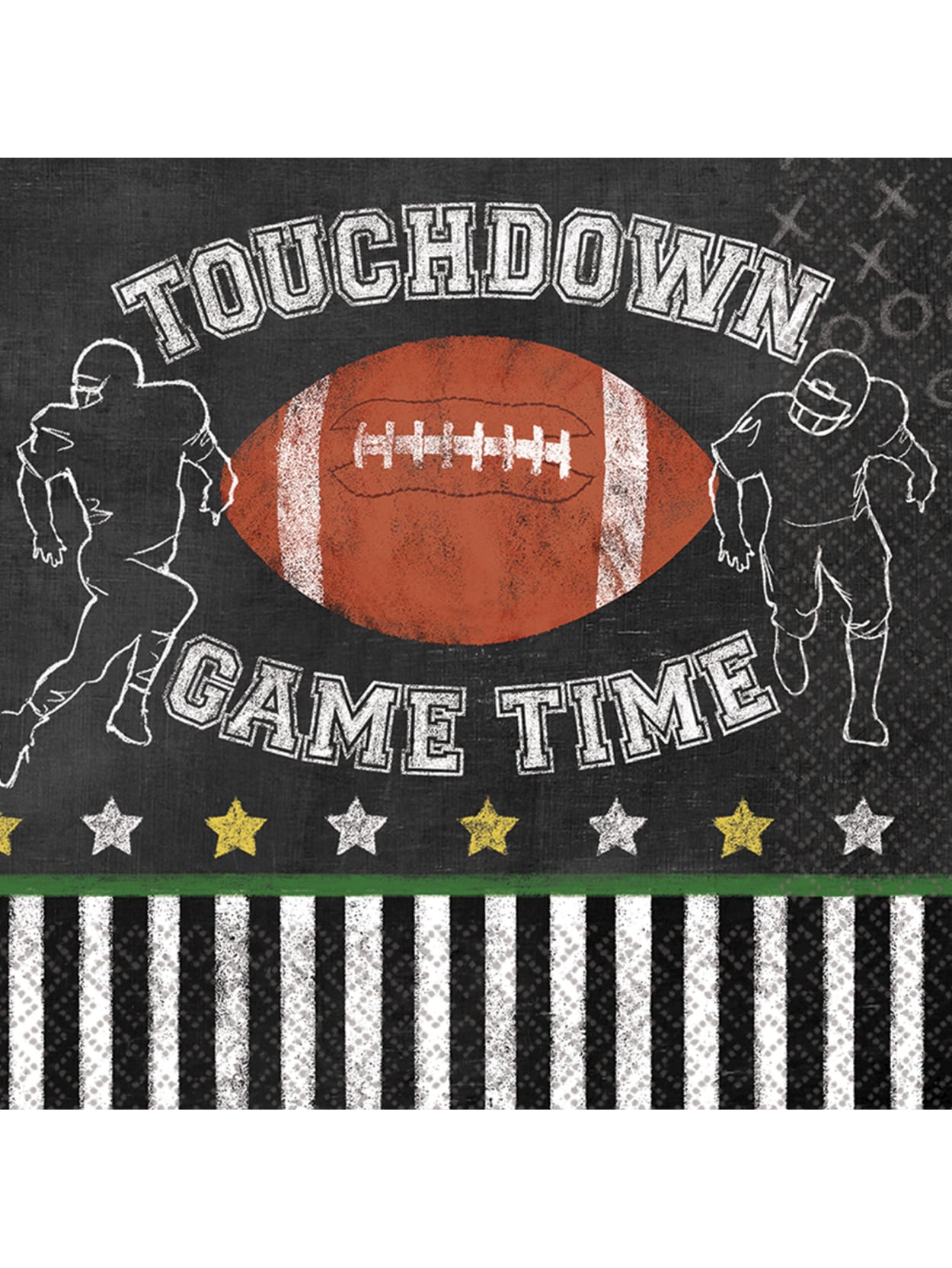 Amscan Paper Football Game Time Lunch Napkins 6 12 X 6 12 3 Per