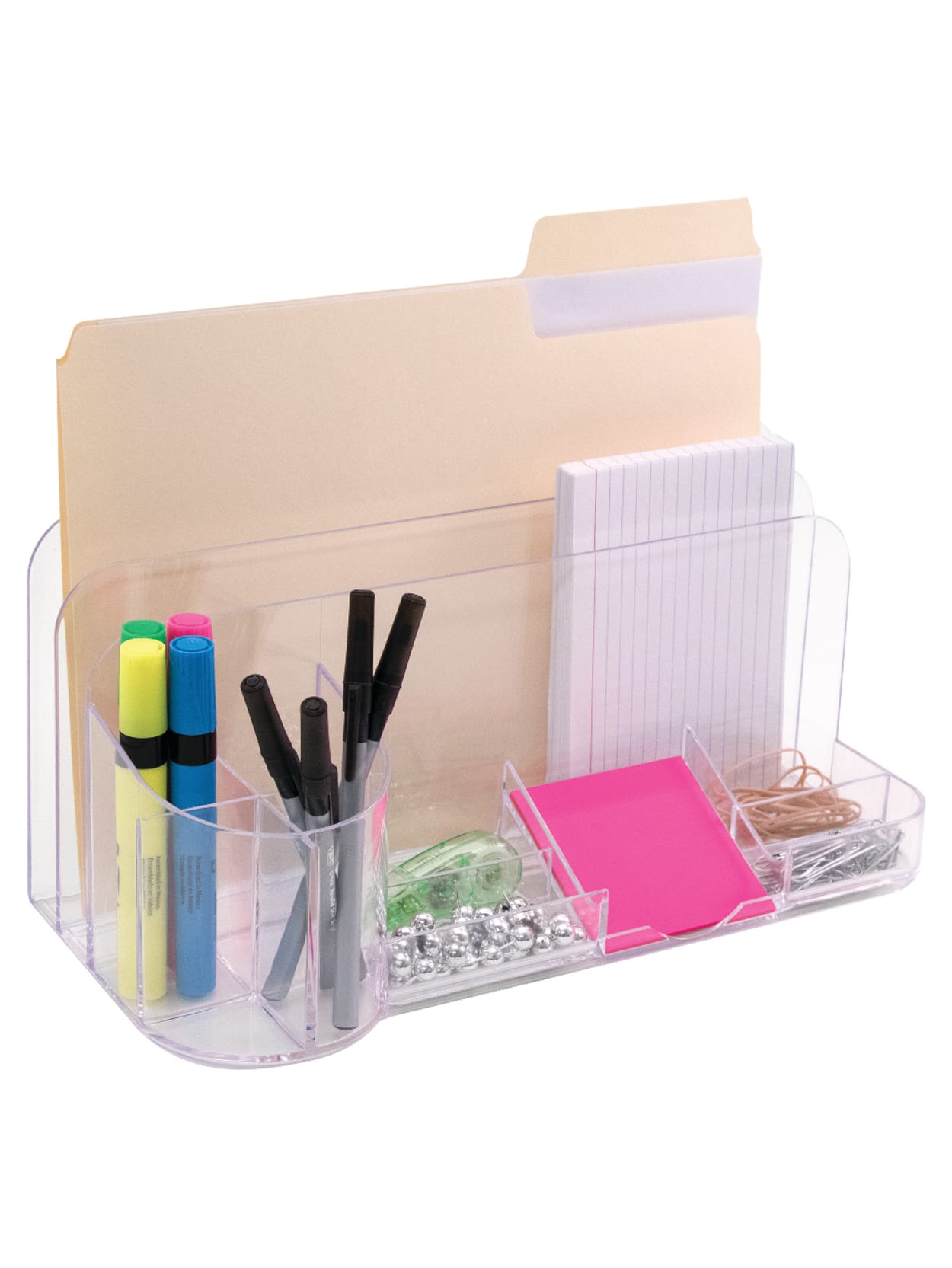Plastic Desk Decor Desktop Organizer Pencil Holder Pen Case Stationery Storage