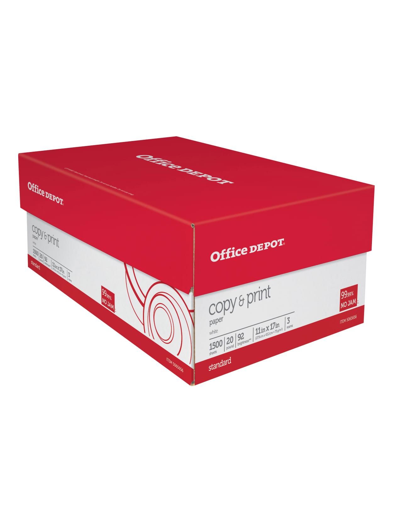 Office Depot Brand Copy And Print Paper Ledger Size 11 X 17 92 Us104 Euro Brightness 20 Lb Ream Of 500 Sheets Case Of 3 Reams Office Depot
