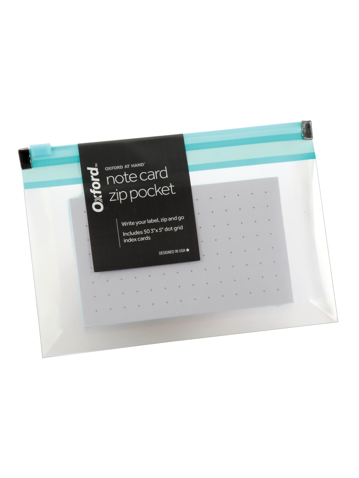 Oxford at Hand Note Card Holder 334200M Includes 10 Dot Grid Cards Assorted No Color Choice