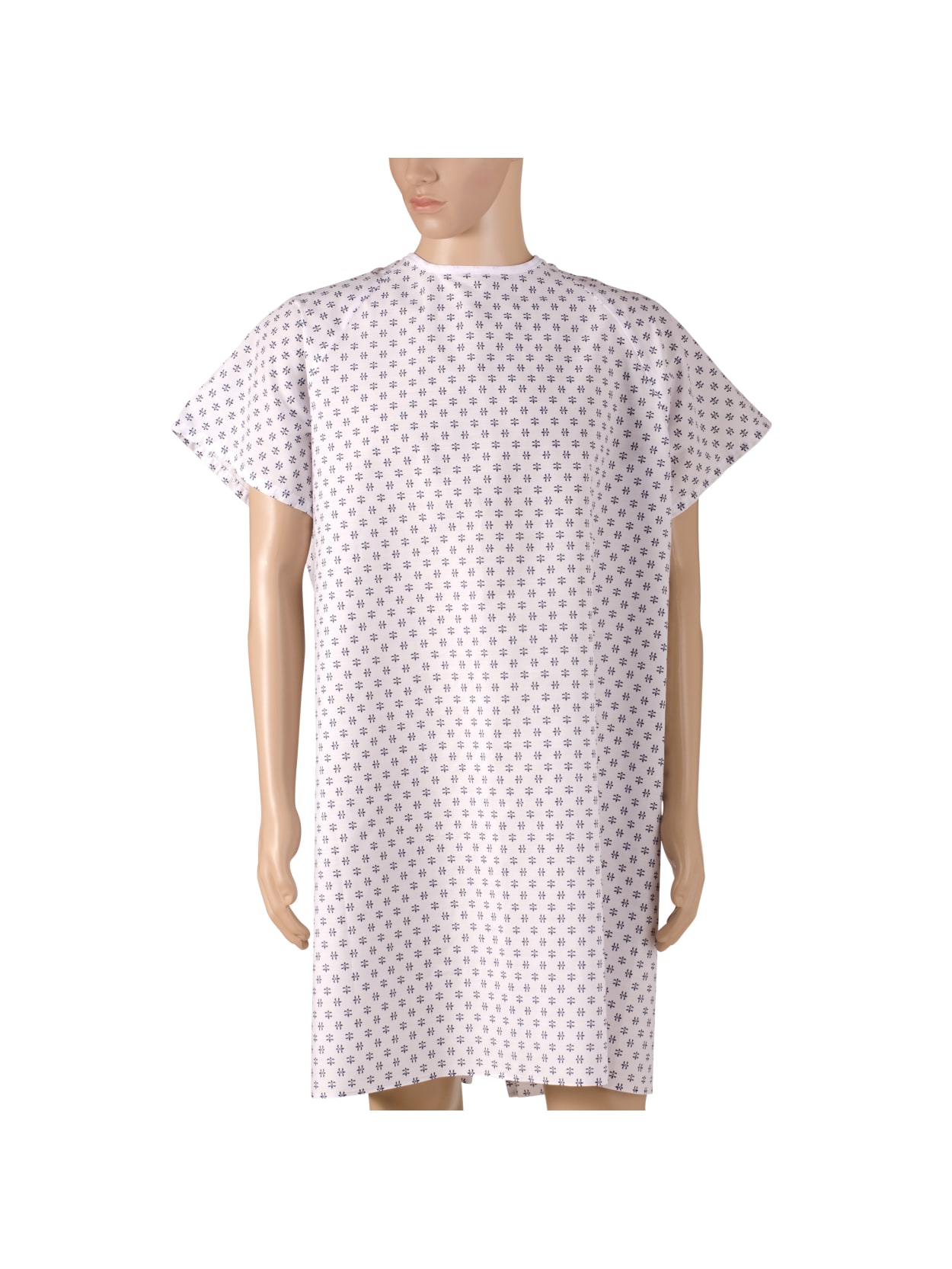 Dmi Convalescent Hospital Gown With Back Ties Adult Print Office