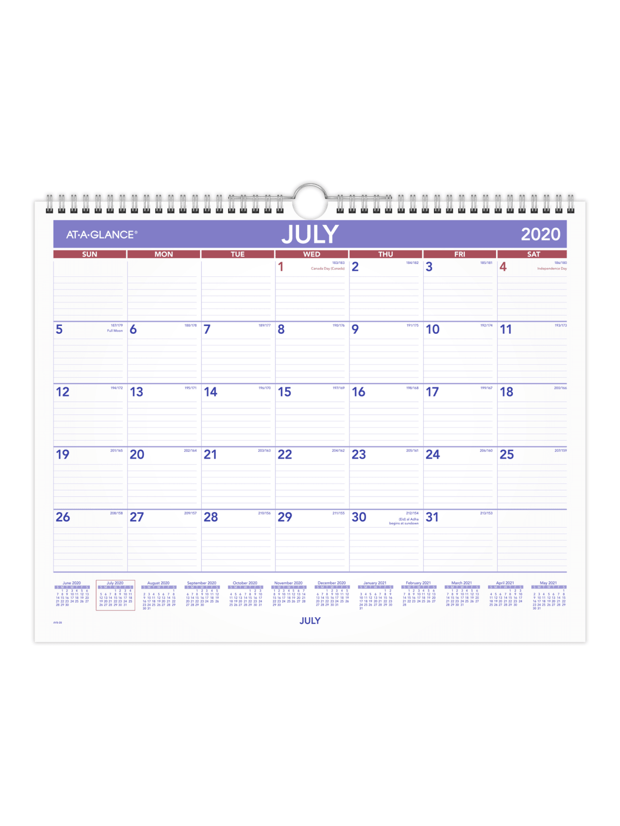 At A Glance Academic Wall Calendar Ay82821 Office Depot