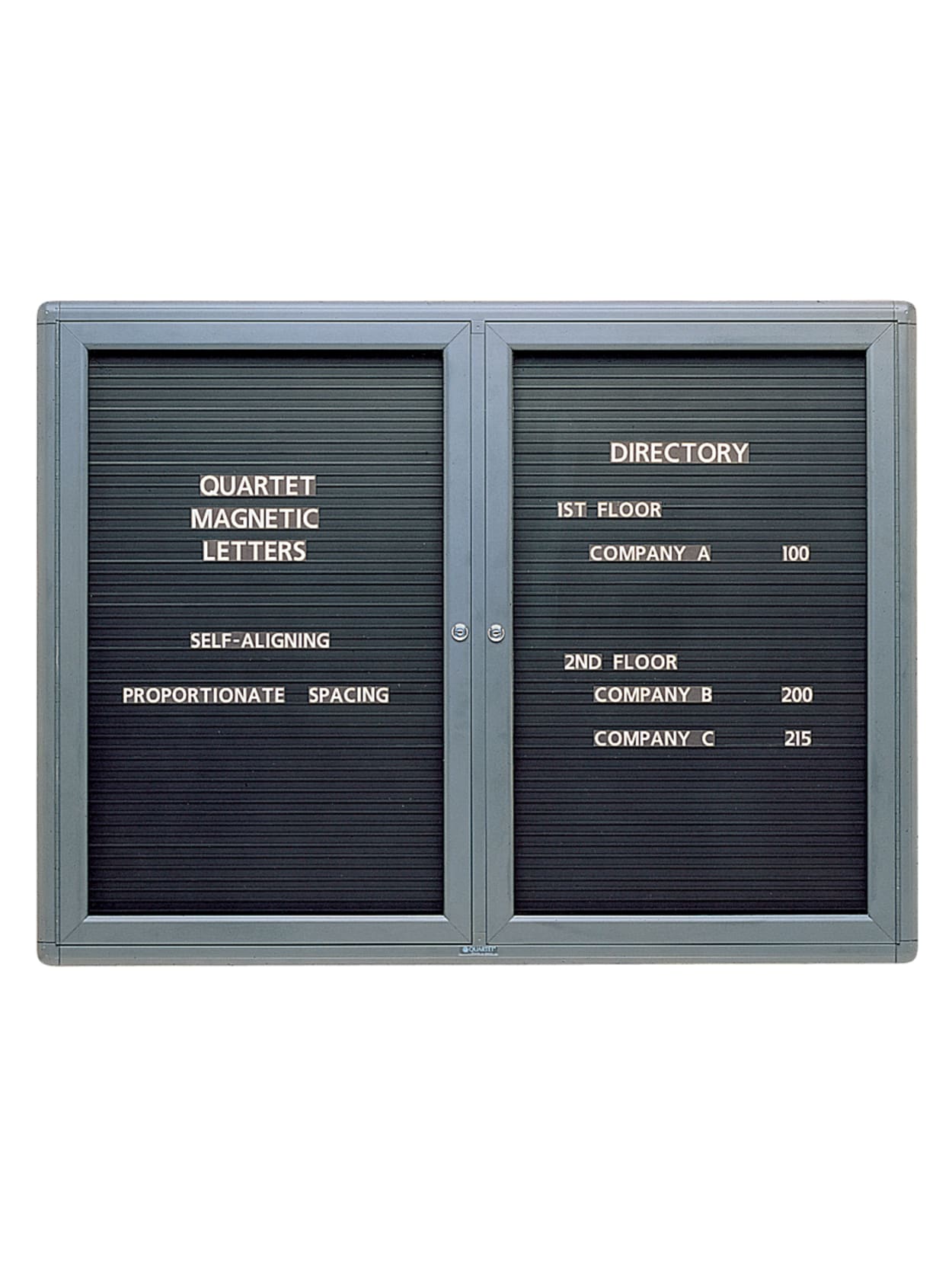 Quartet Enclosed Magnetic Letter Board 48 X 36 Black Metal Frame Office Depot