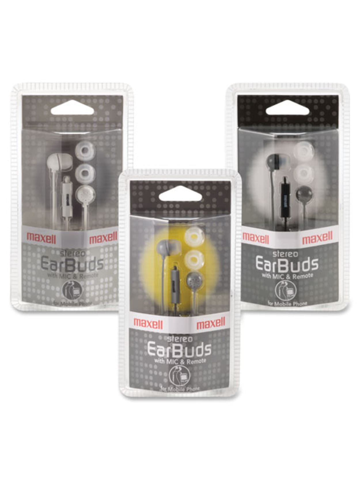 maxell in ear rubberized with microphone