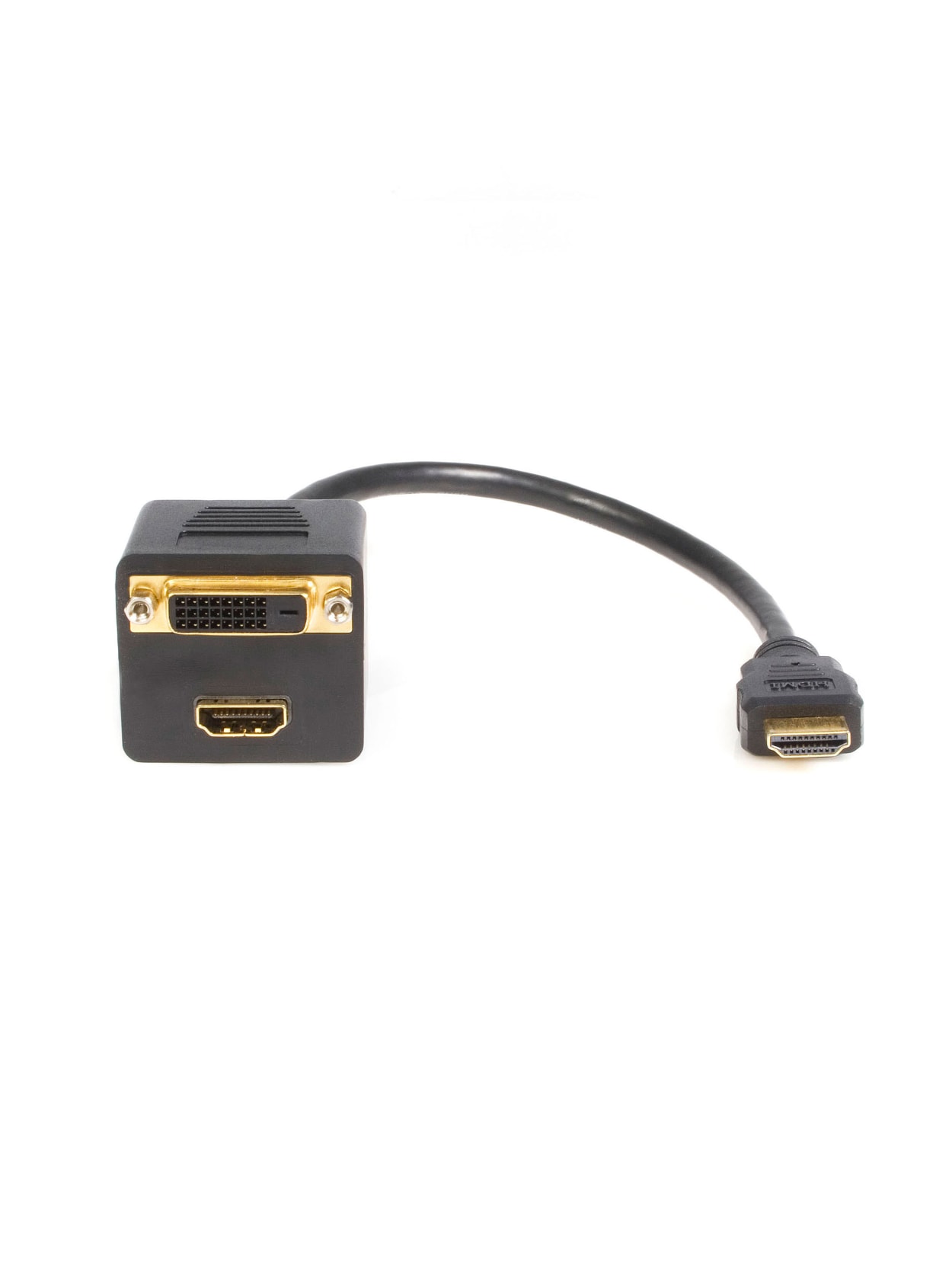Startech Com 1 Ft Hdmi Splitter Cable Hdmi To Hdmi And Dvi D Mf