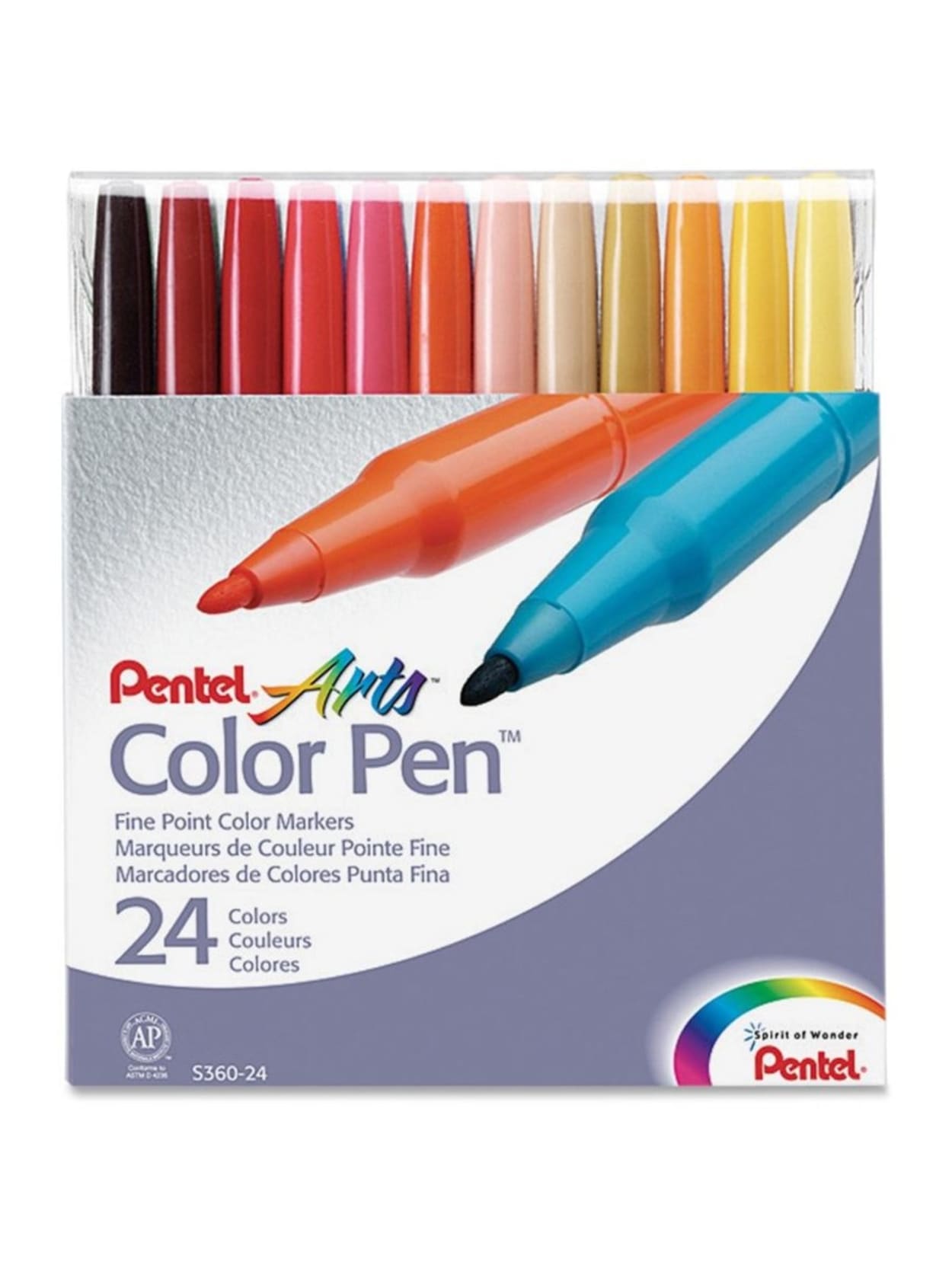 Pentel Color Pens Set Of 24 Colors Office Depot