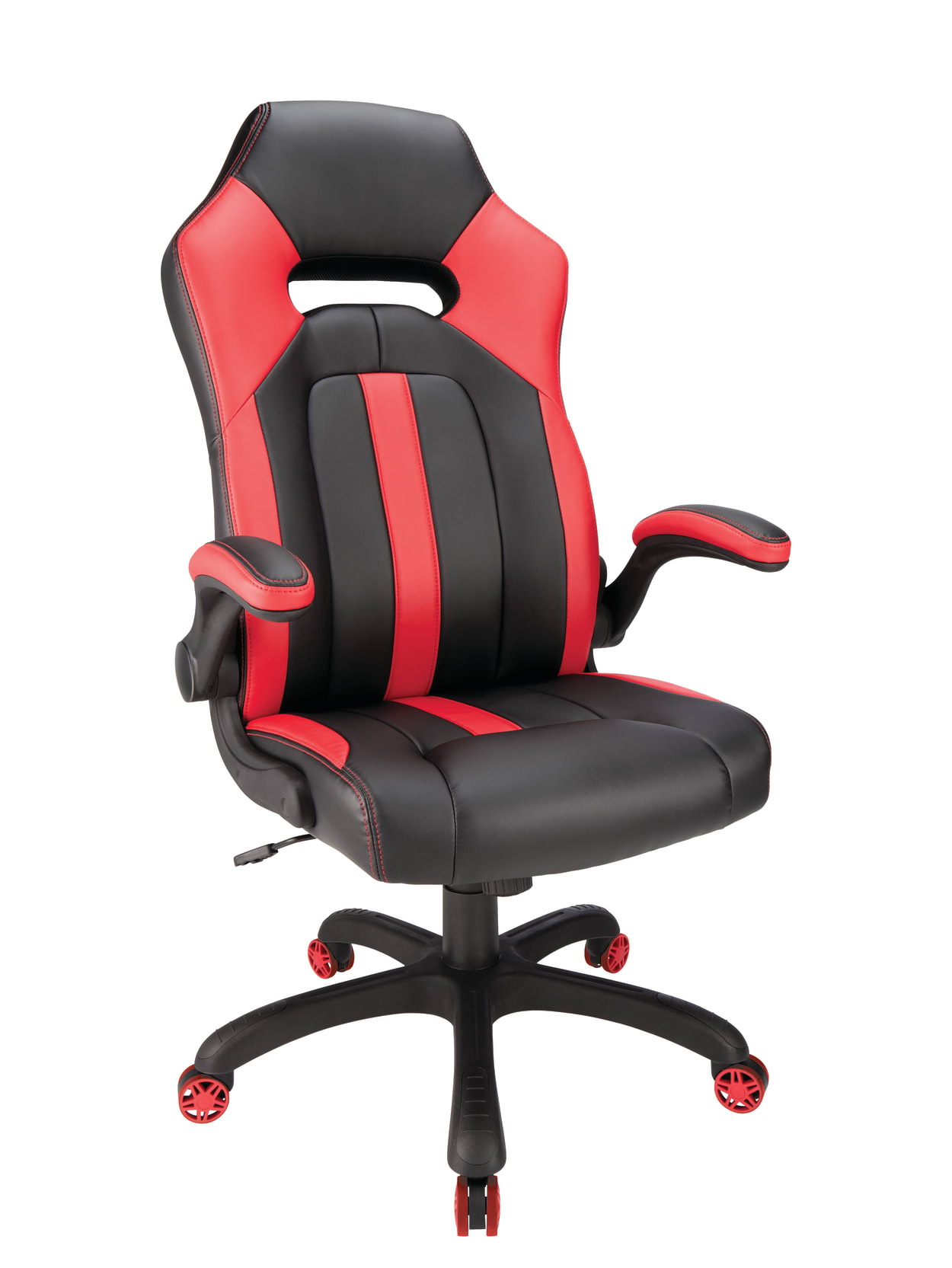 Realspace Gaming High Back Chair Redblack Office Depot