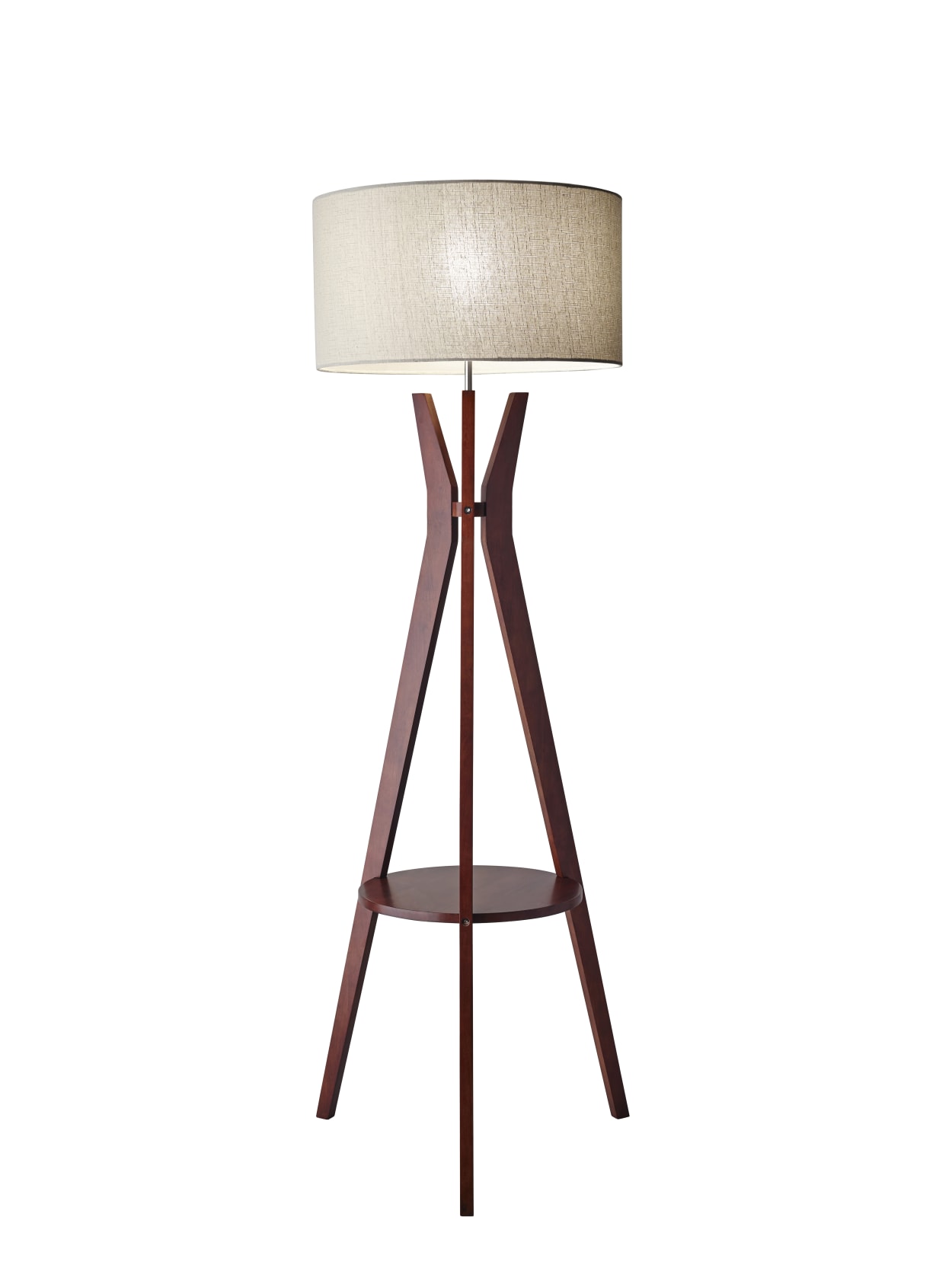 Adesso Bedford Shelf Floor Lamp 59 12 H Oatmeal Shadewalnut Base Office Depot A piece that provides storage, while also bringing necessary light to your space. adesso