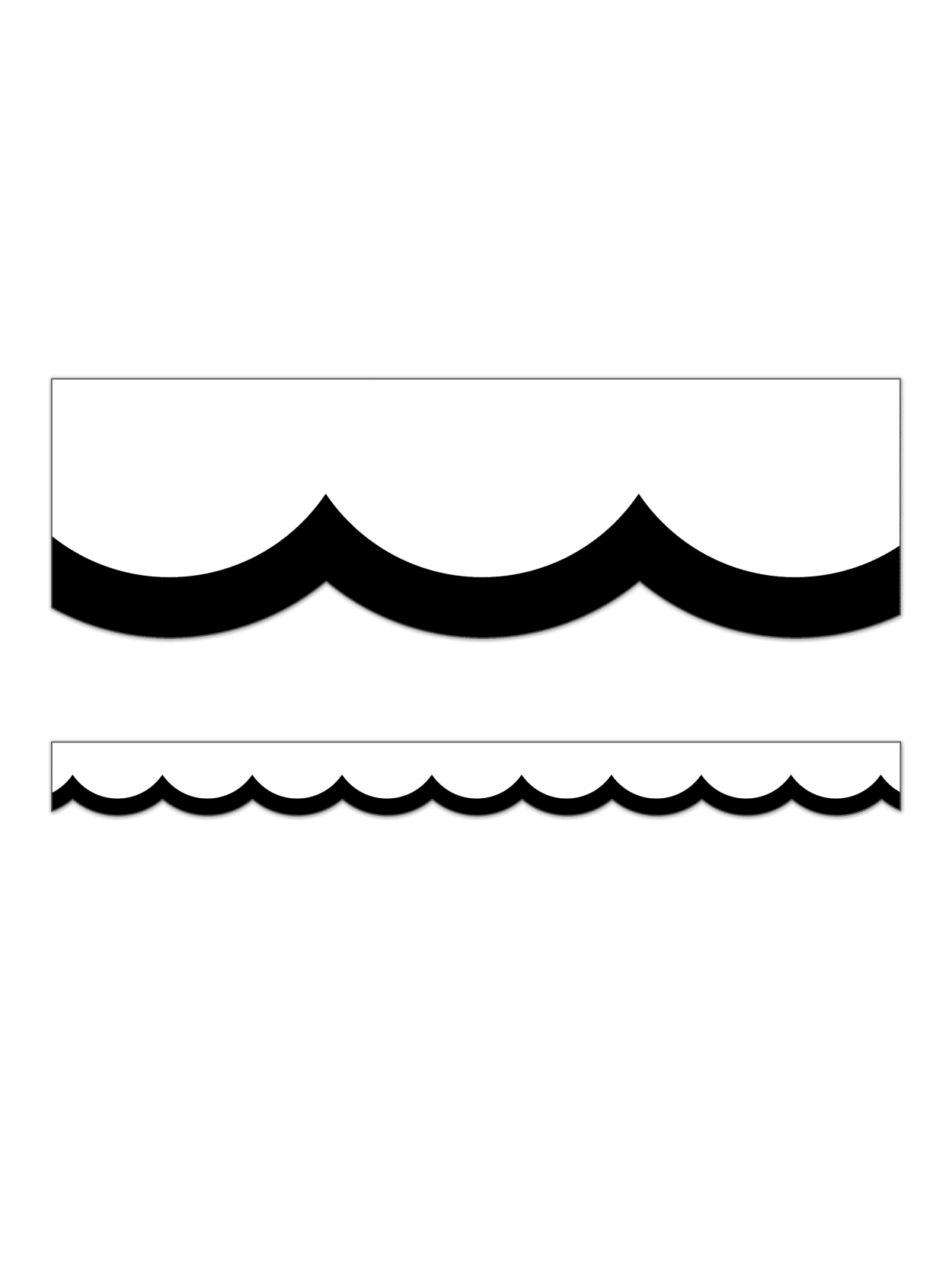 Schoolgirl Style Wavy Lines Scallop Borders Office Depot