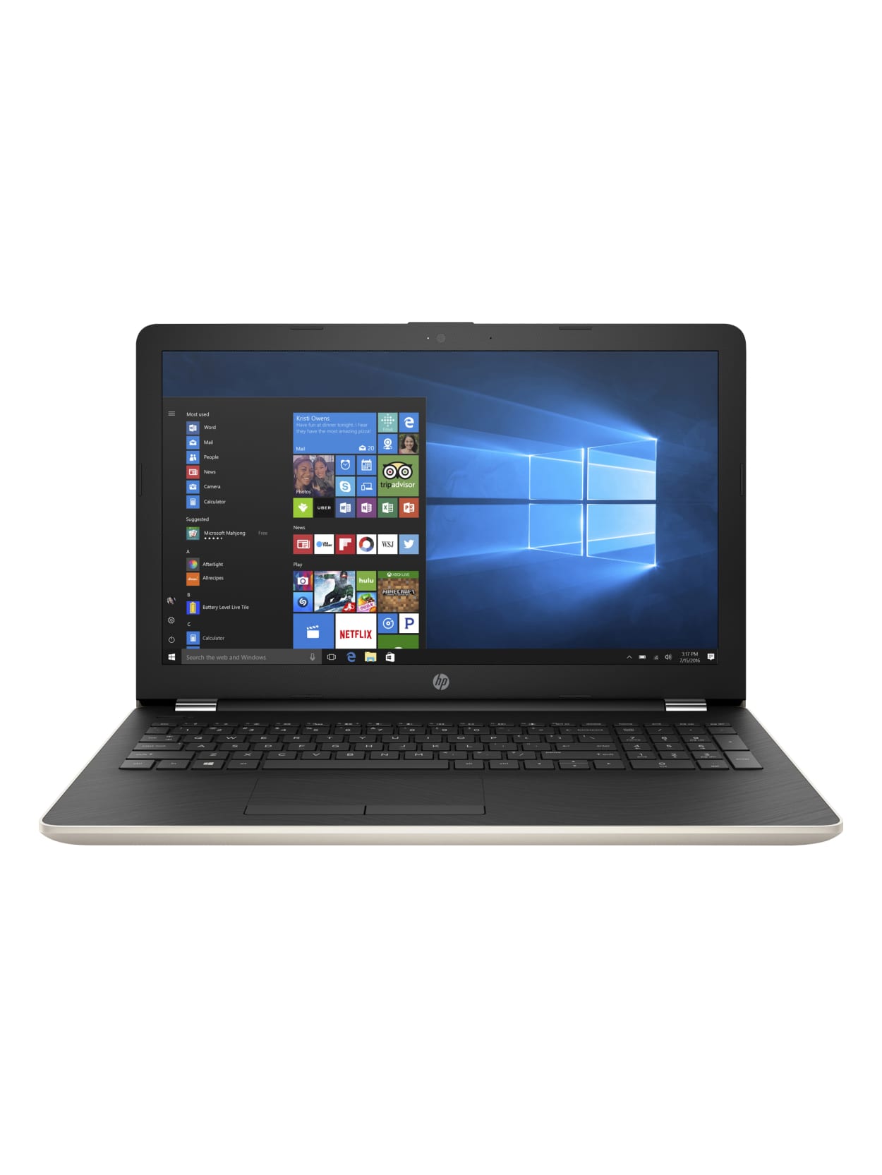 Hp 15 Bw071nr Laptop 15 6 Screen 7th Gen Amd A9 4gb Memory 1tb Hard Drive Windows 10 Home Office Depot
