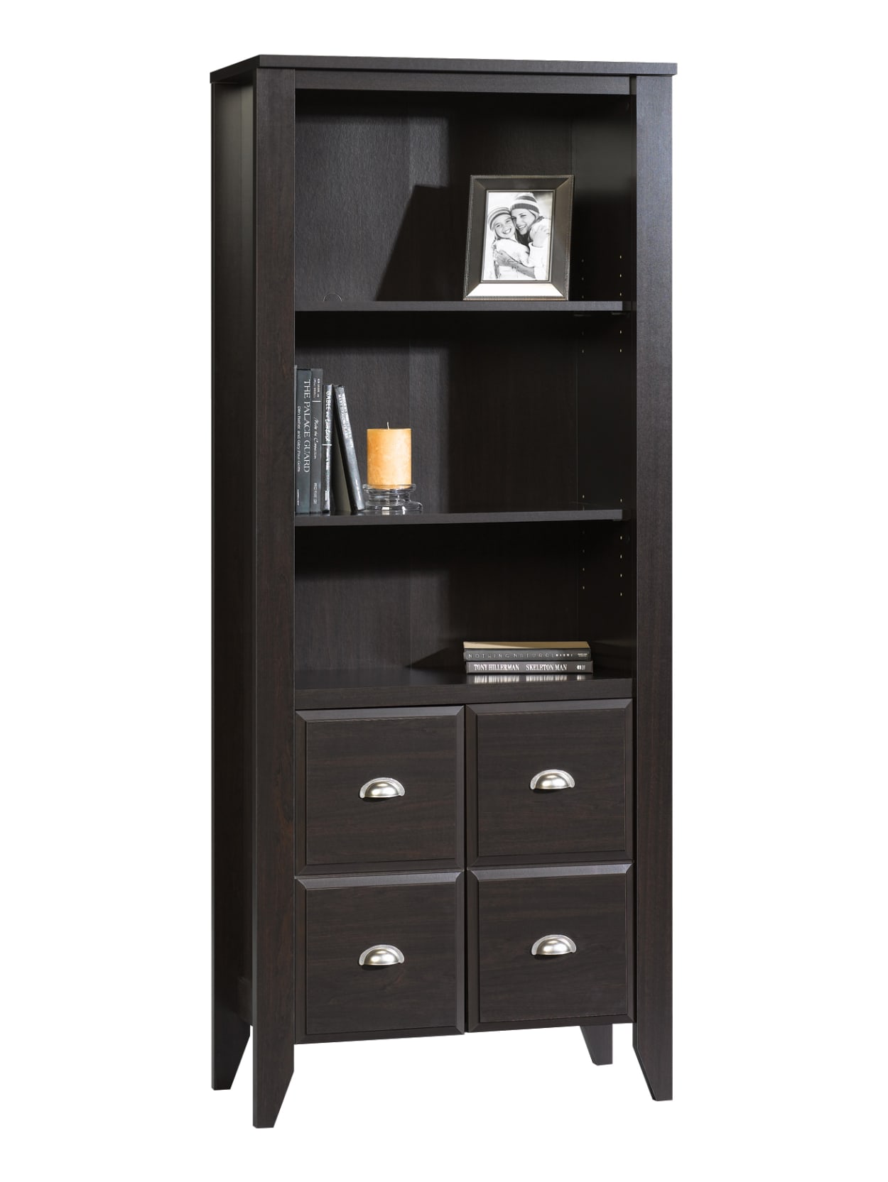 Sauder Shoal Creek 4 Shelf Bookcase Jamocha Office Depot