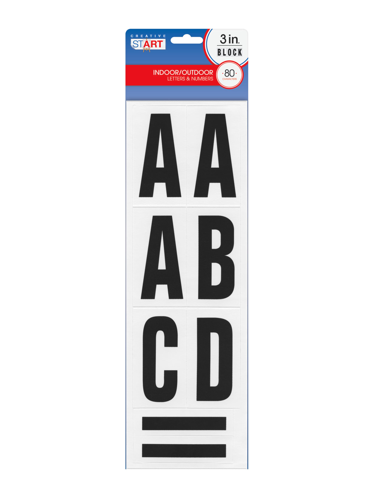 Creative Start Self Adhesive Letters Numbers And Symbols 3 Block