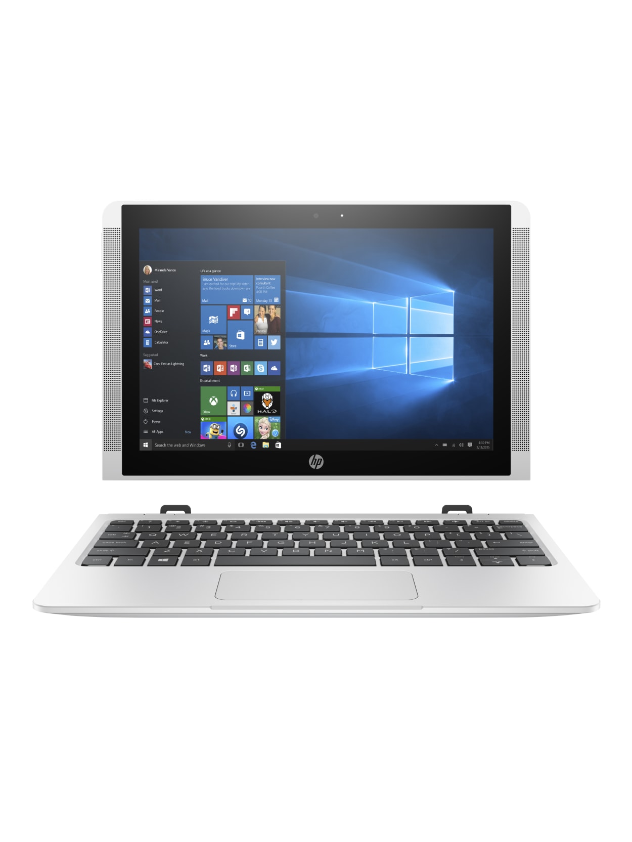 Hp X2 Detachable Laptop 10 1 Touchscreen Intel Atom X5 2gb Memory 32gb Solid State Drive Windows 10 Home Office Depot