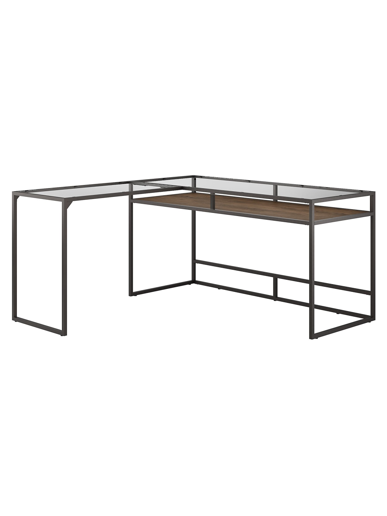 desk with glass top
