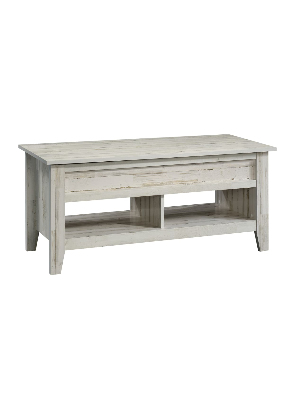 Sauder Dakota Pass Lift Top Coffee Table Rectangular White Plank Office Depot