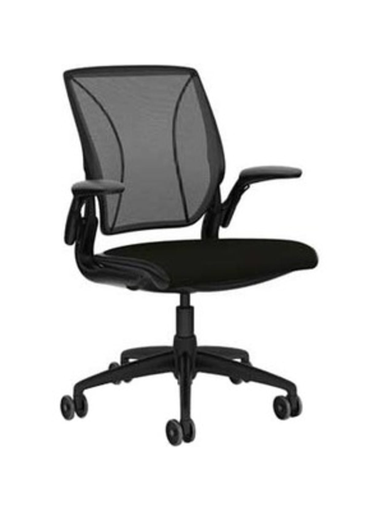 Humanscale Diffrient World Chair Black Seat Black Back Black Frame 26 Width Office Depot