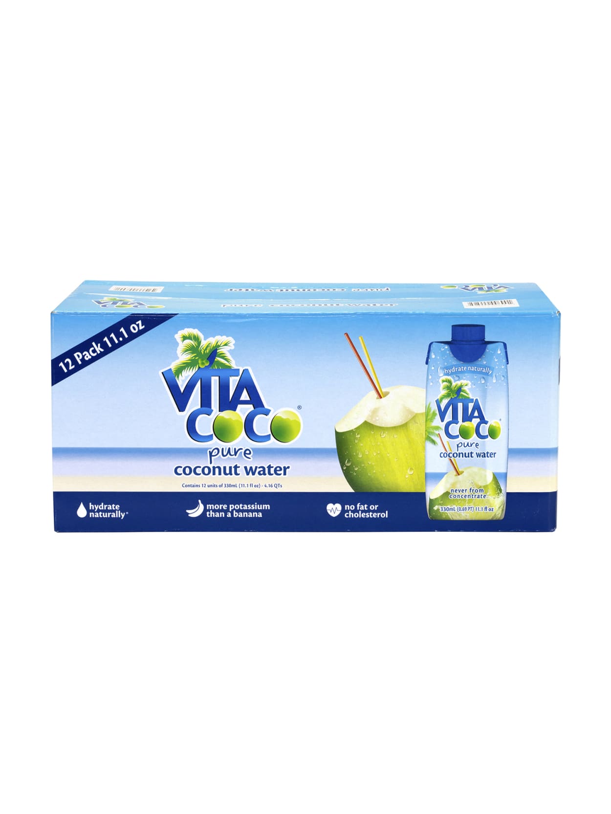 Vita Coco Coconut Water 11 1 Oz Pack Of 12 Bottles Office Depot