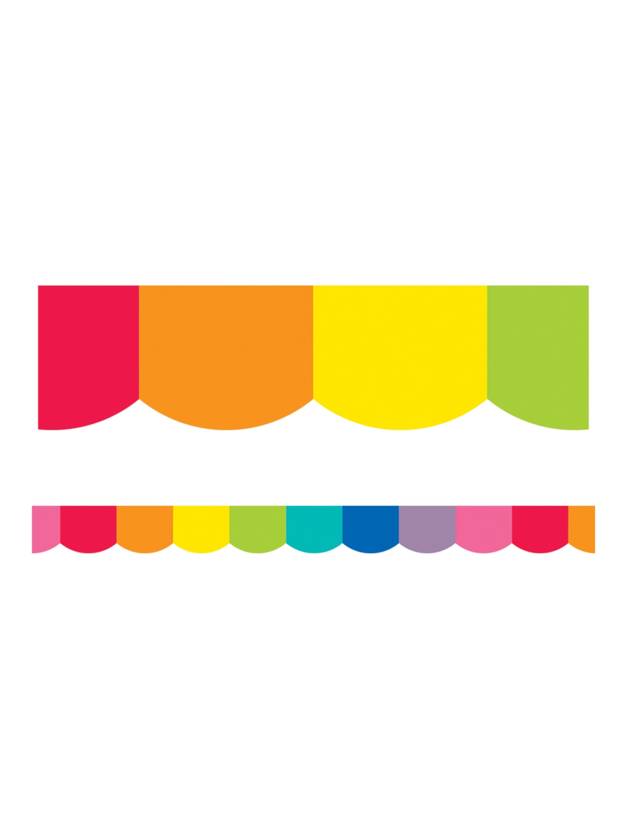 Schoolgirl Style Rainbow Scalloped Borders Office Depot
