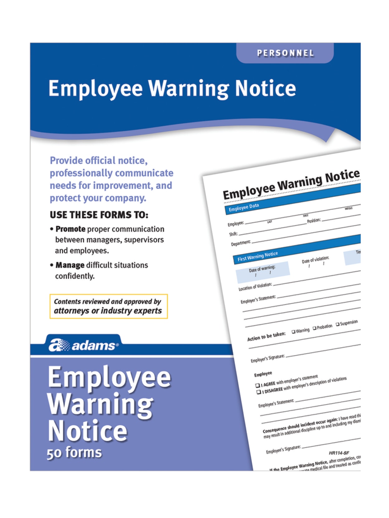 Adams Warning Notice Forms Office Depot