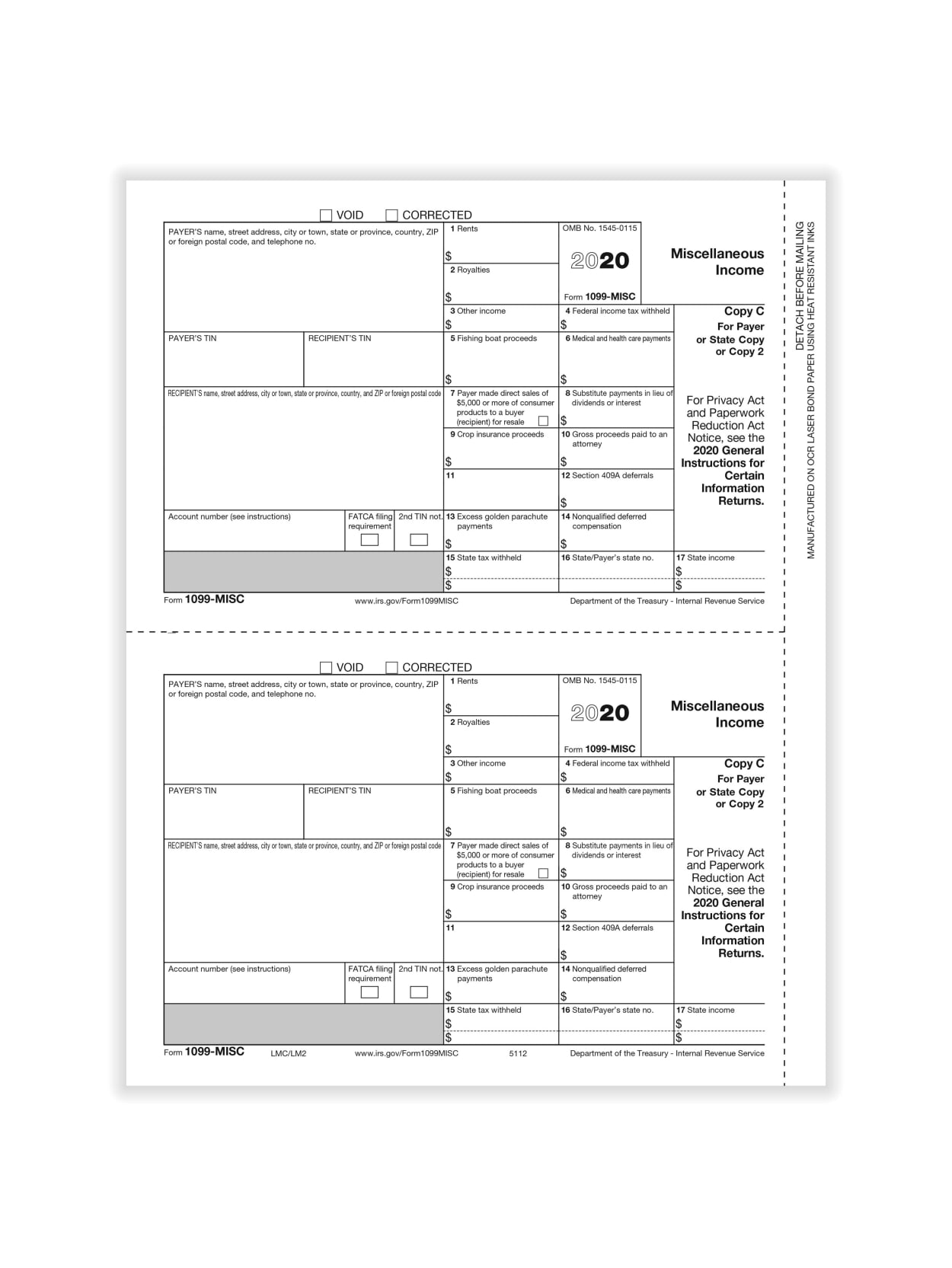 Office Products And 25 Envelopes Pack Of 50 Forms 25 Employee Copies 25 Irs Copies 18 Complyright 1095 C Tax Forms Convenience Set Office Supplies