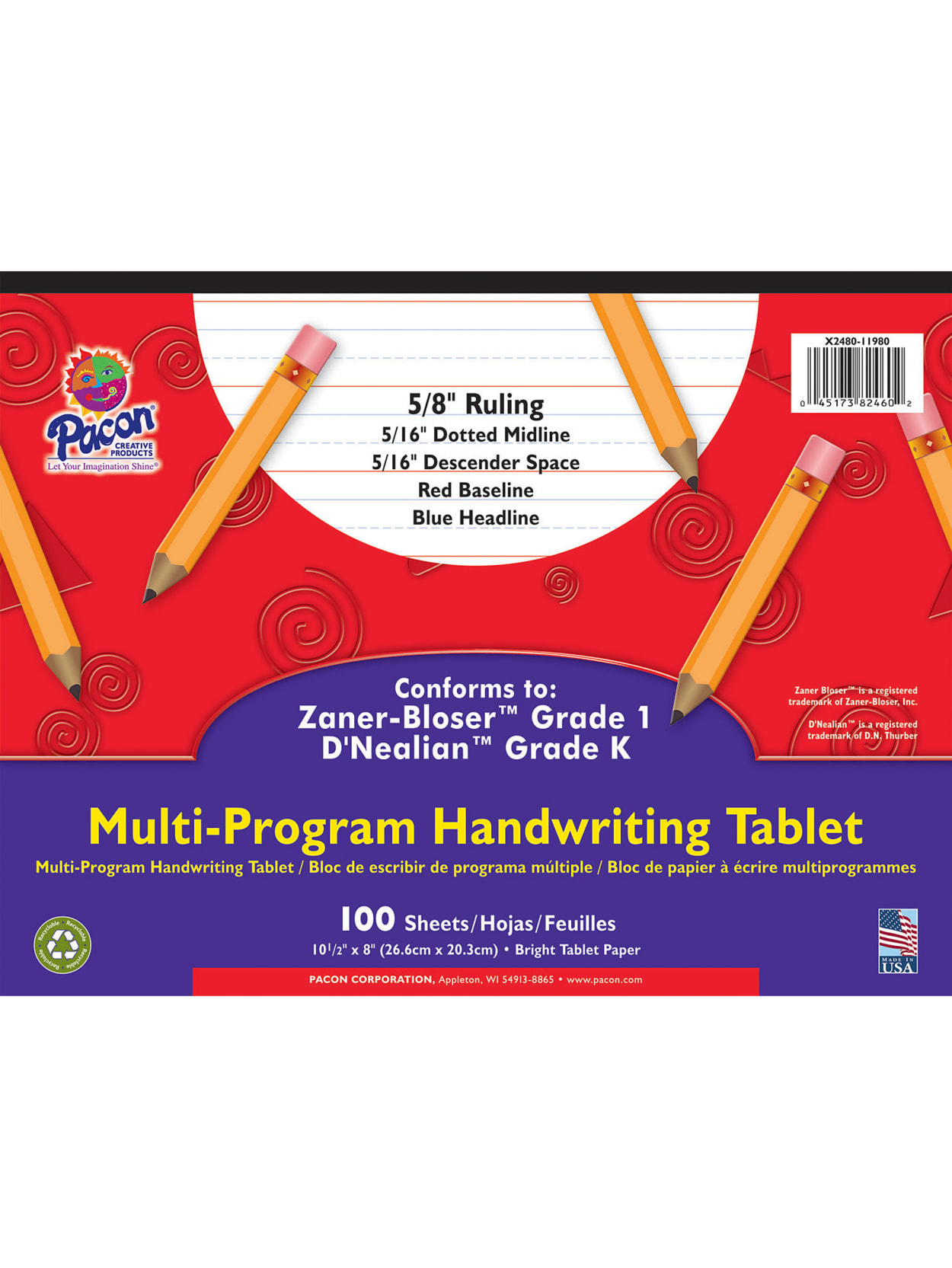 Pacon Zaner Bloser 1st Gradednealian Kindergarten Handwriting