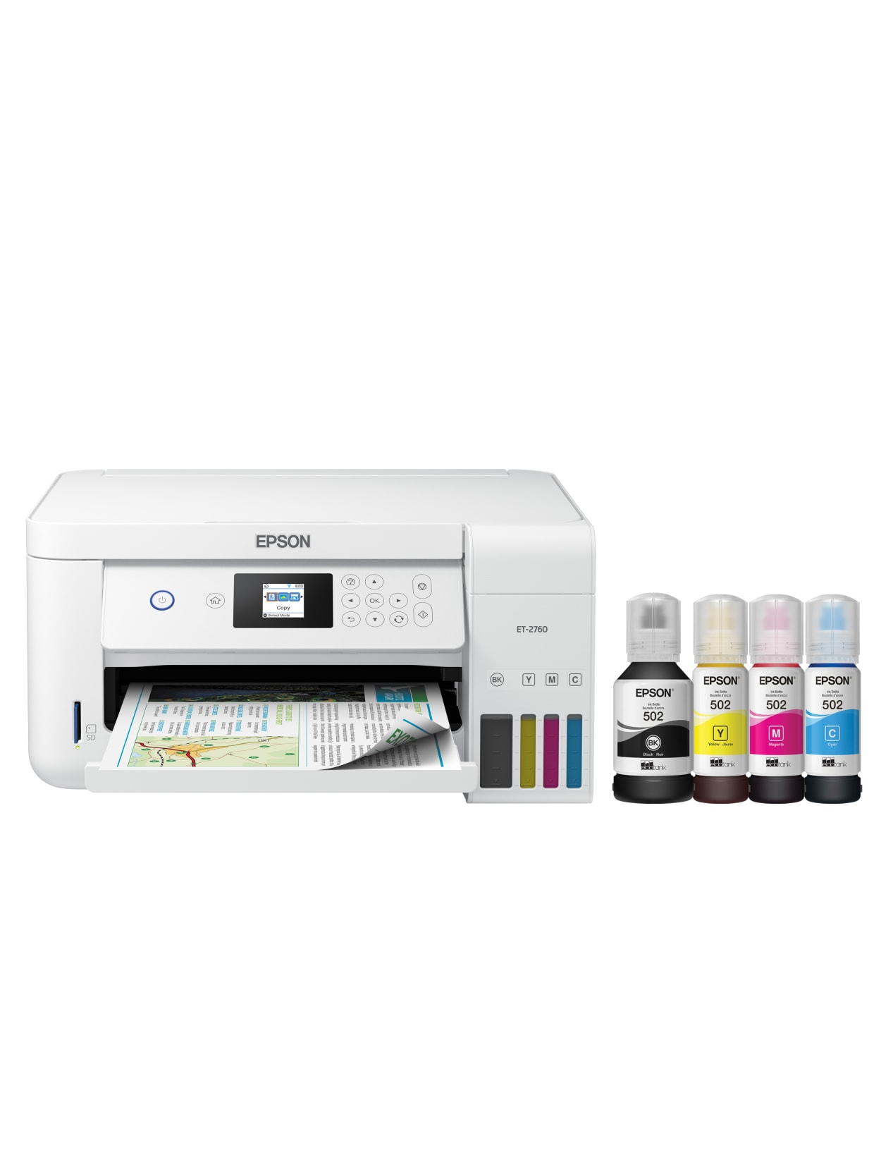 Epson Expression Et 2760 Ecotank Wireless Color Inkjet All In One Printer