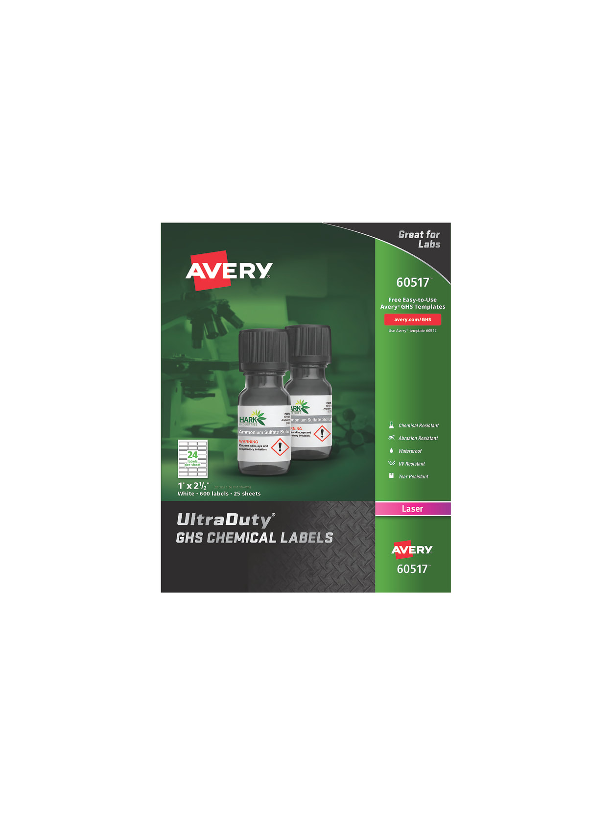 Avery 60517 Ghs Chemical Labels Office Depot