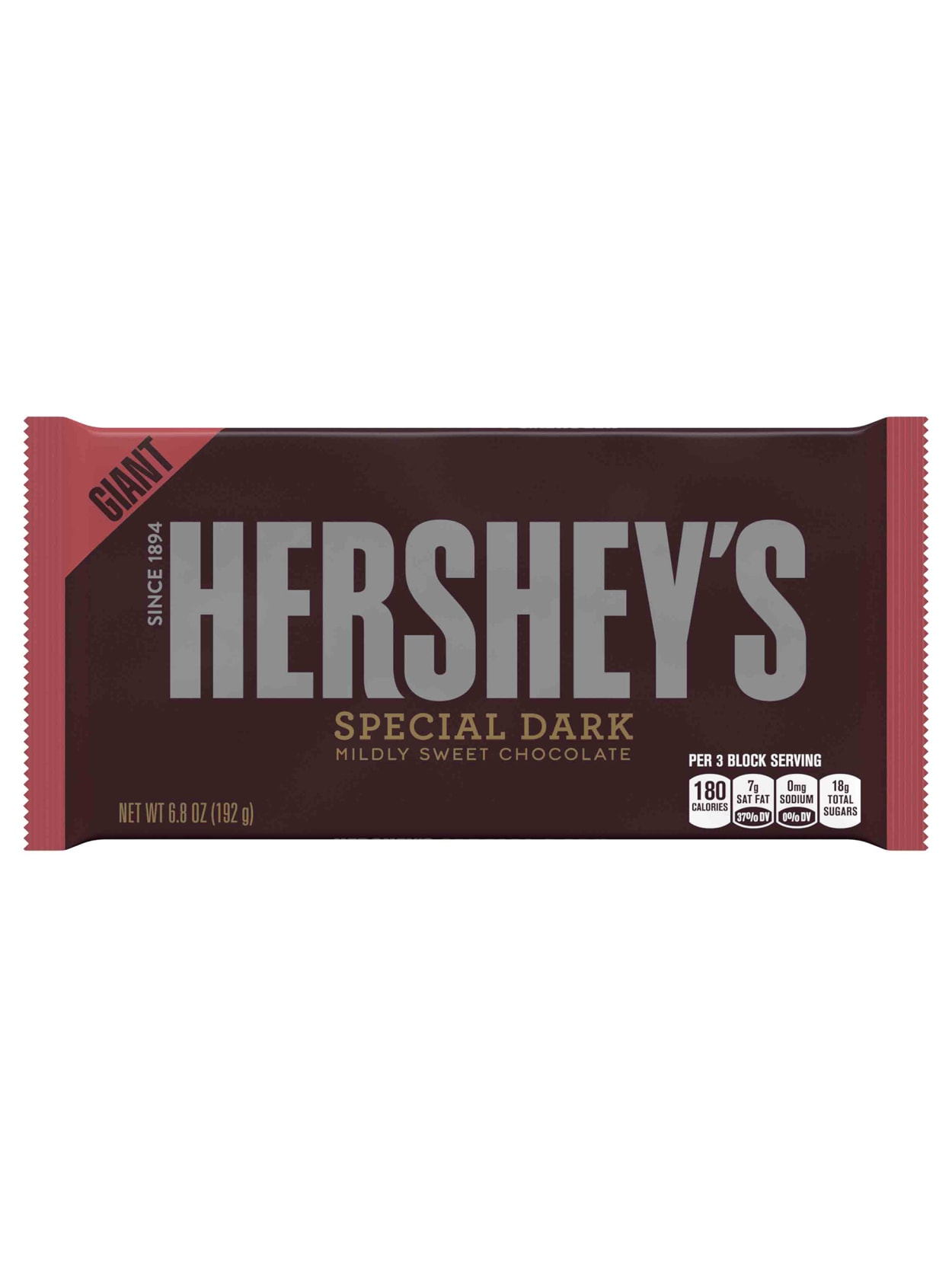 Hersheys Special Dark Mildly Sweet Giant Chocolate Bars Giant 6 8 Oz Pack Of 3 Bars Office Depot