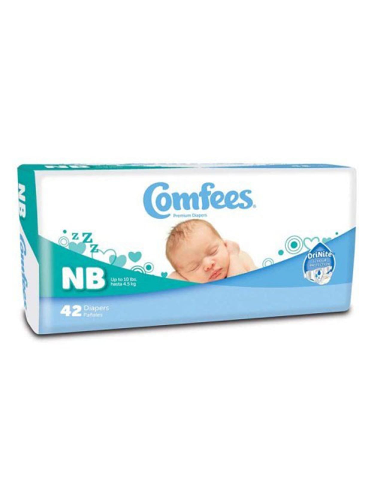 Attends Comfees Baby Diapers Size Newborn White Pack Of 42