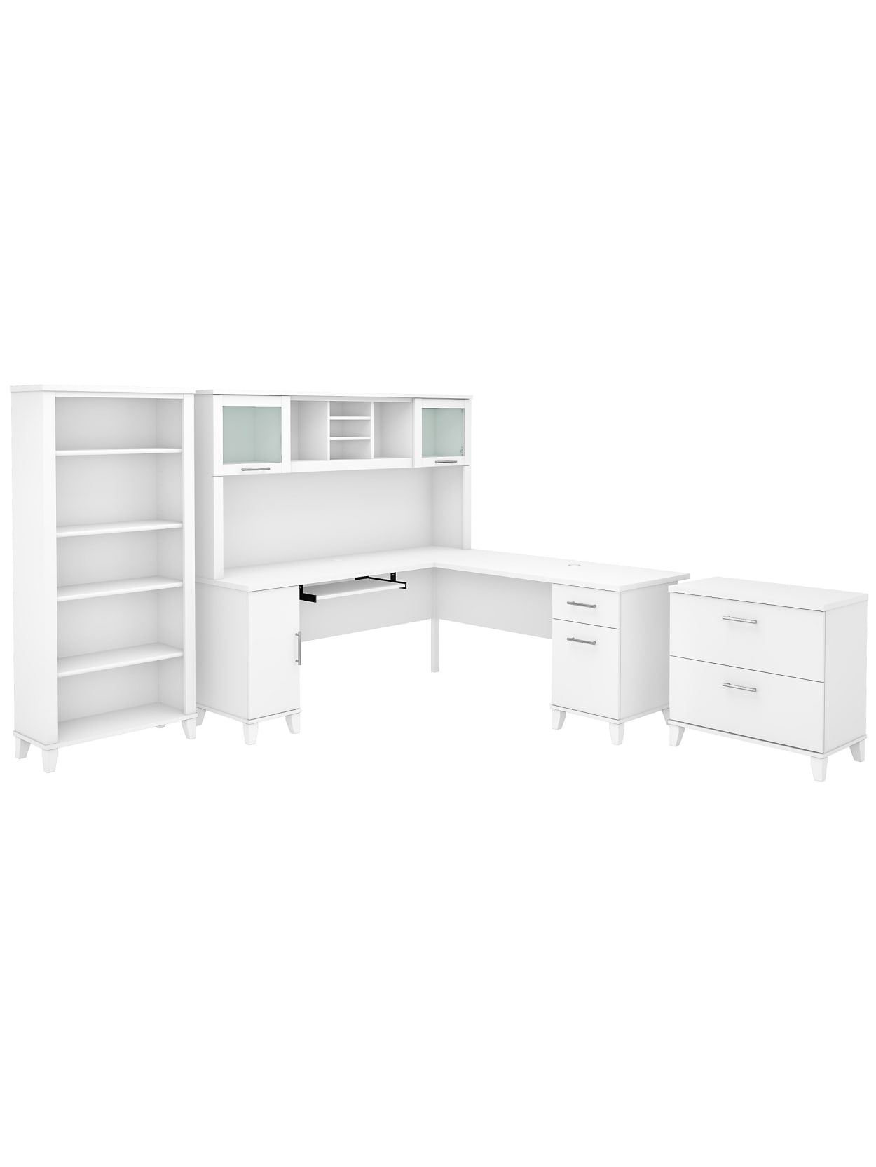 Bush Somerset 72 L Deskfilebook White Office Depot
