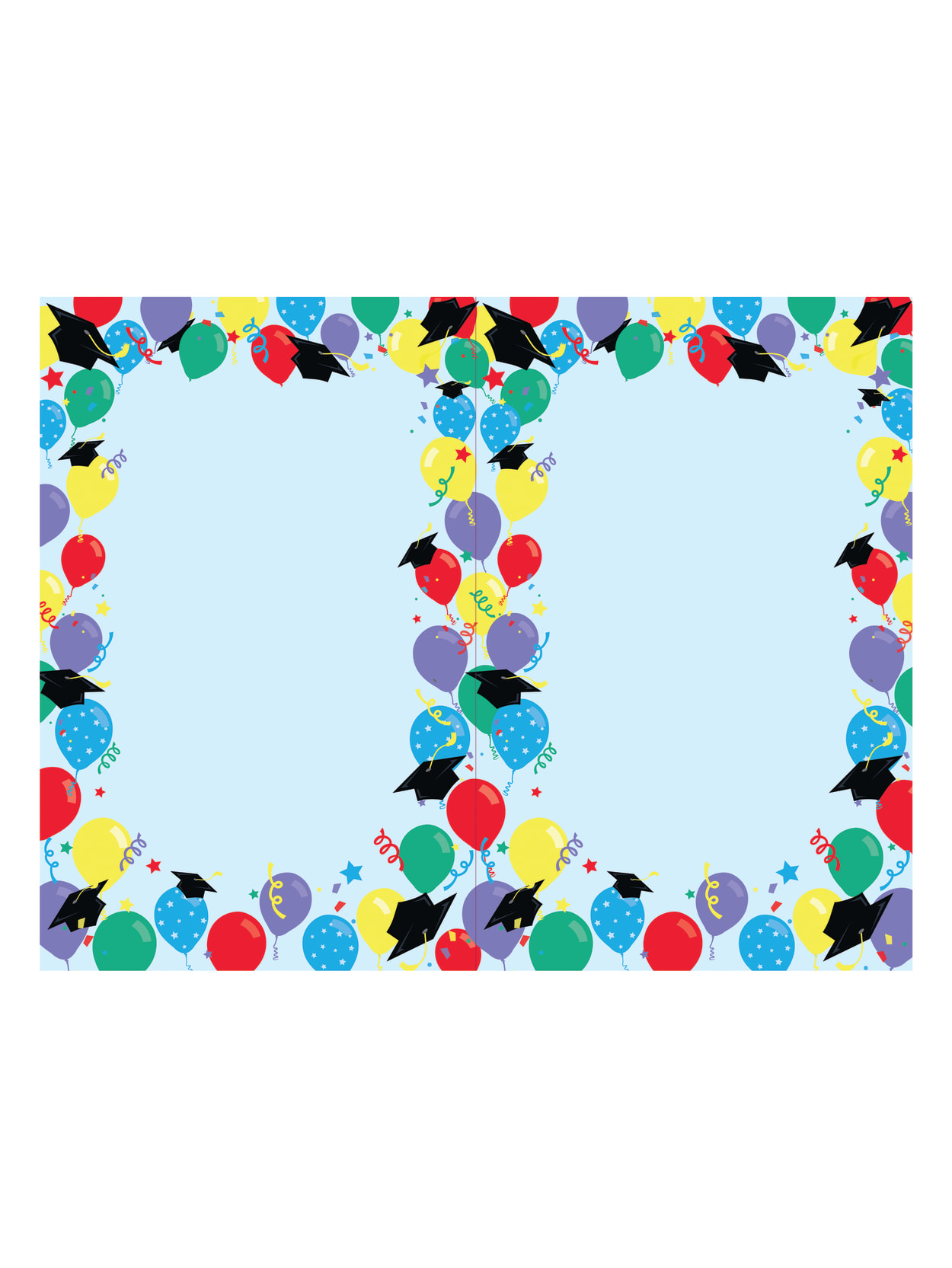 Great Papers 2 Up Graduation Invitation 5 12 X 8 12 110 Lb Celebrate Grads Balloons Multicolor Pack Of 16 Office Depot