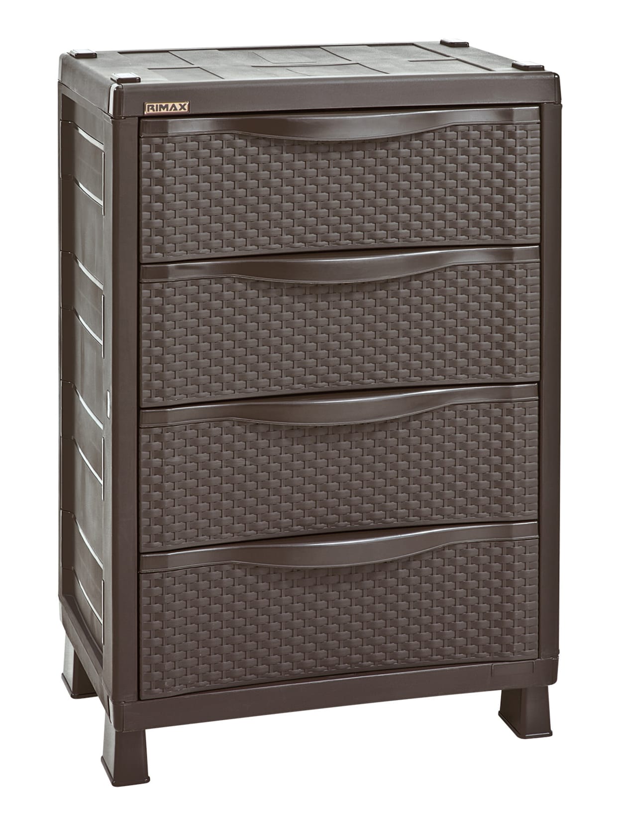 wicker drawer unit on Inval 32 H 4 Drawer Rattan Storage Cabinet Brown Office Depot